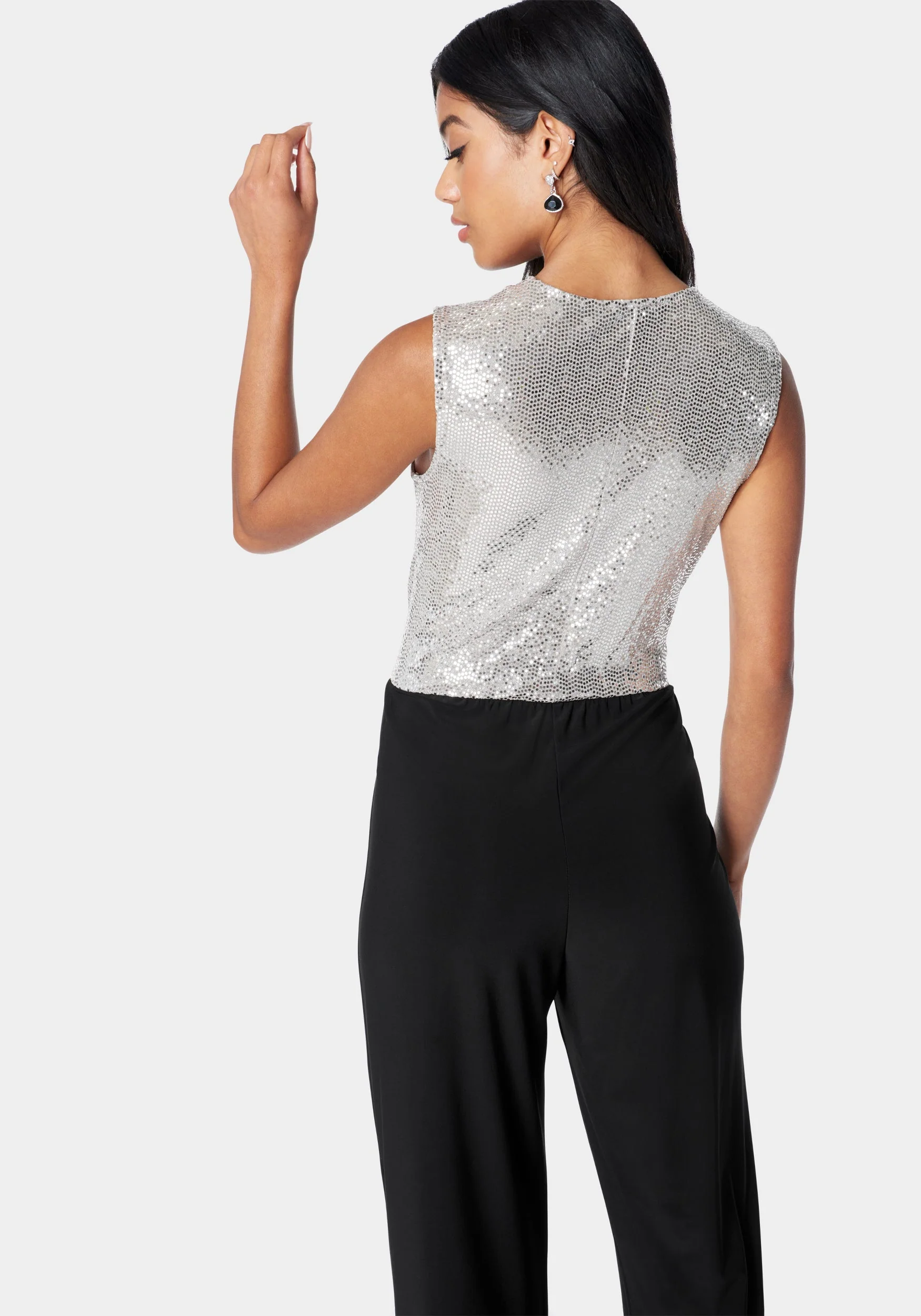 Disco Dot Wrap Tie Jumpsuit - Image 3