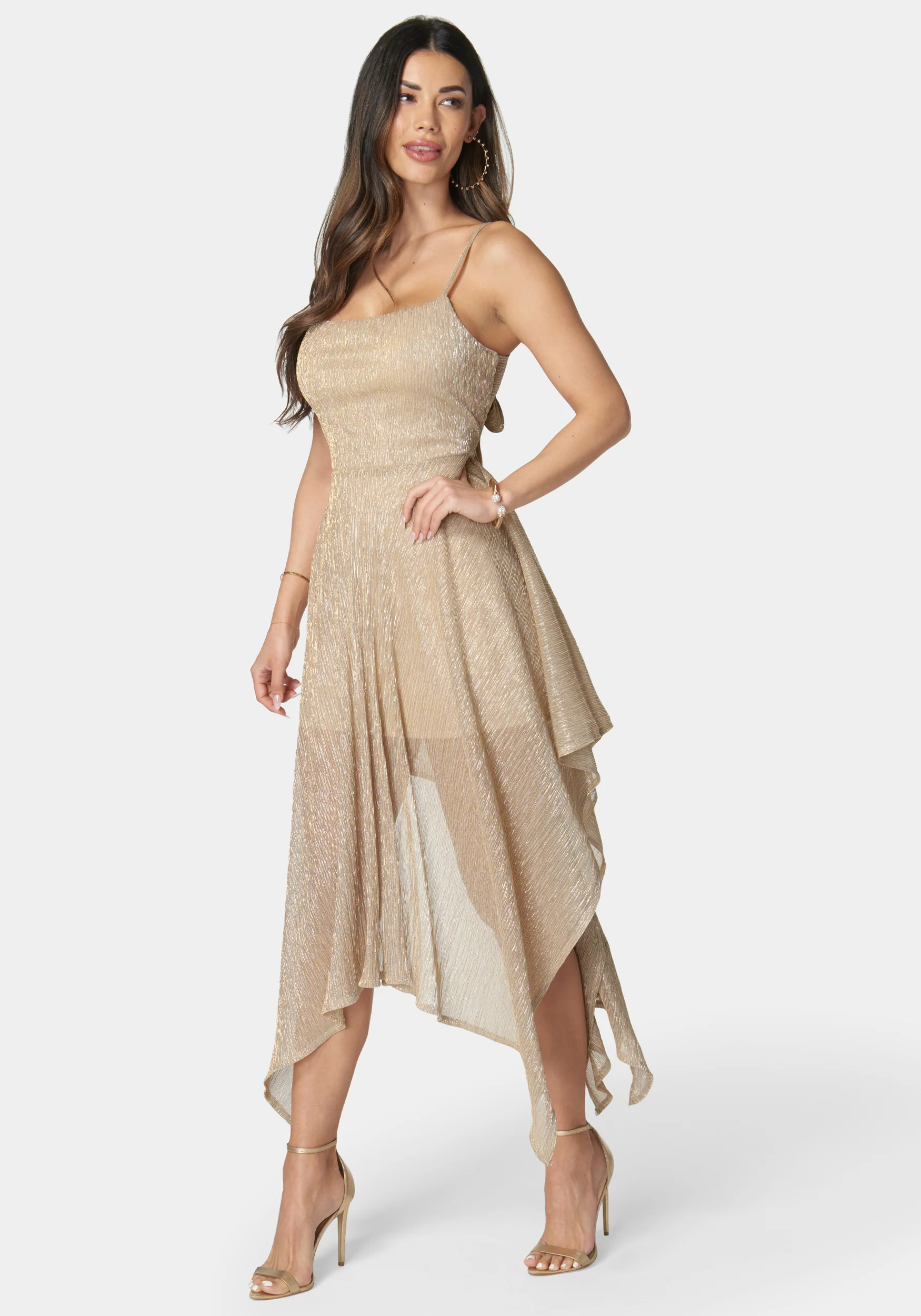 Dolce Pleat Sharkbite Maxi With Tie Back - Image 2