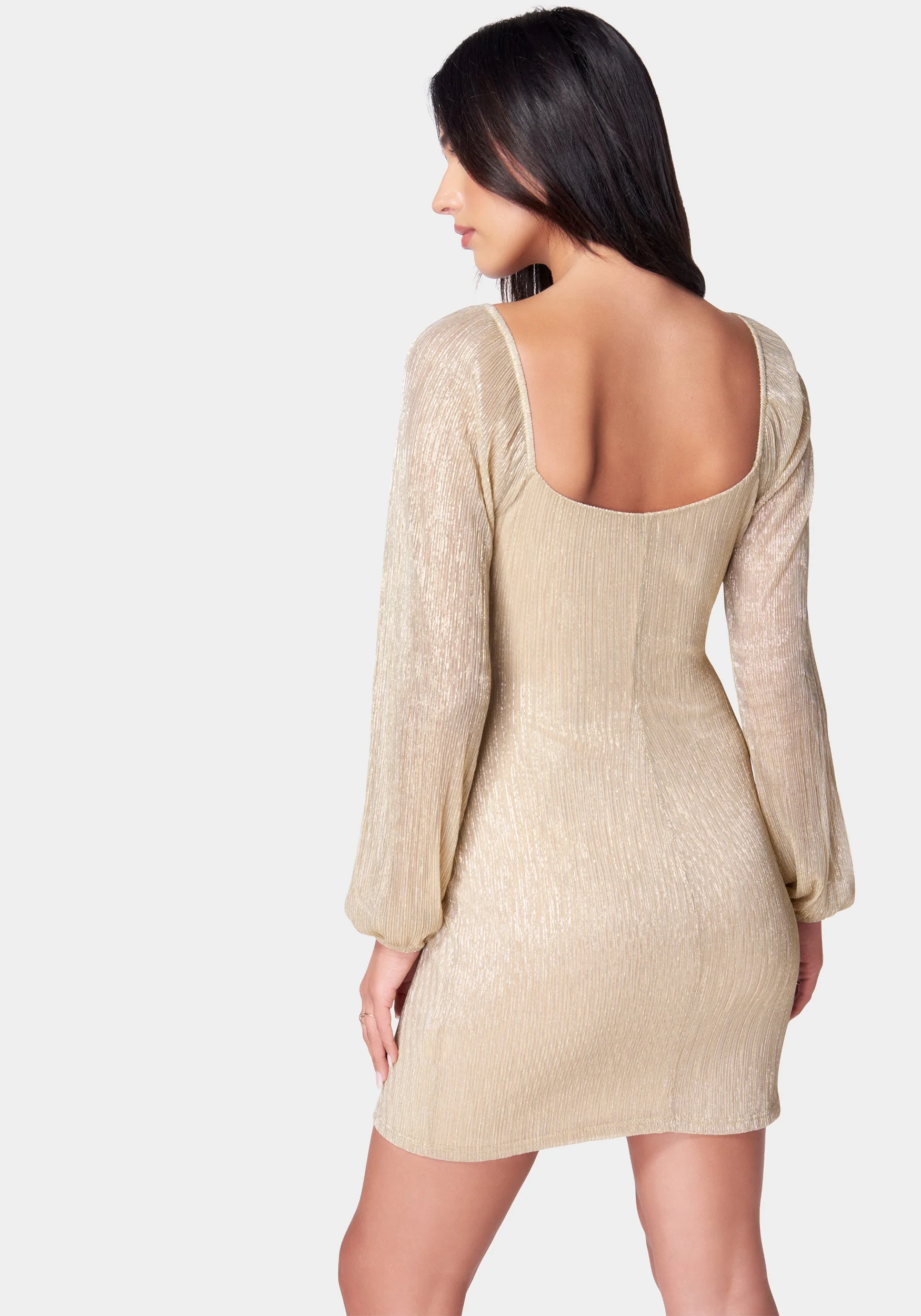 Dolce Pleat Square Neck Dress - Image 3