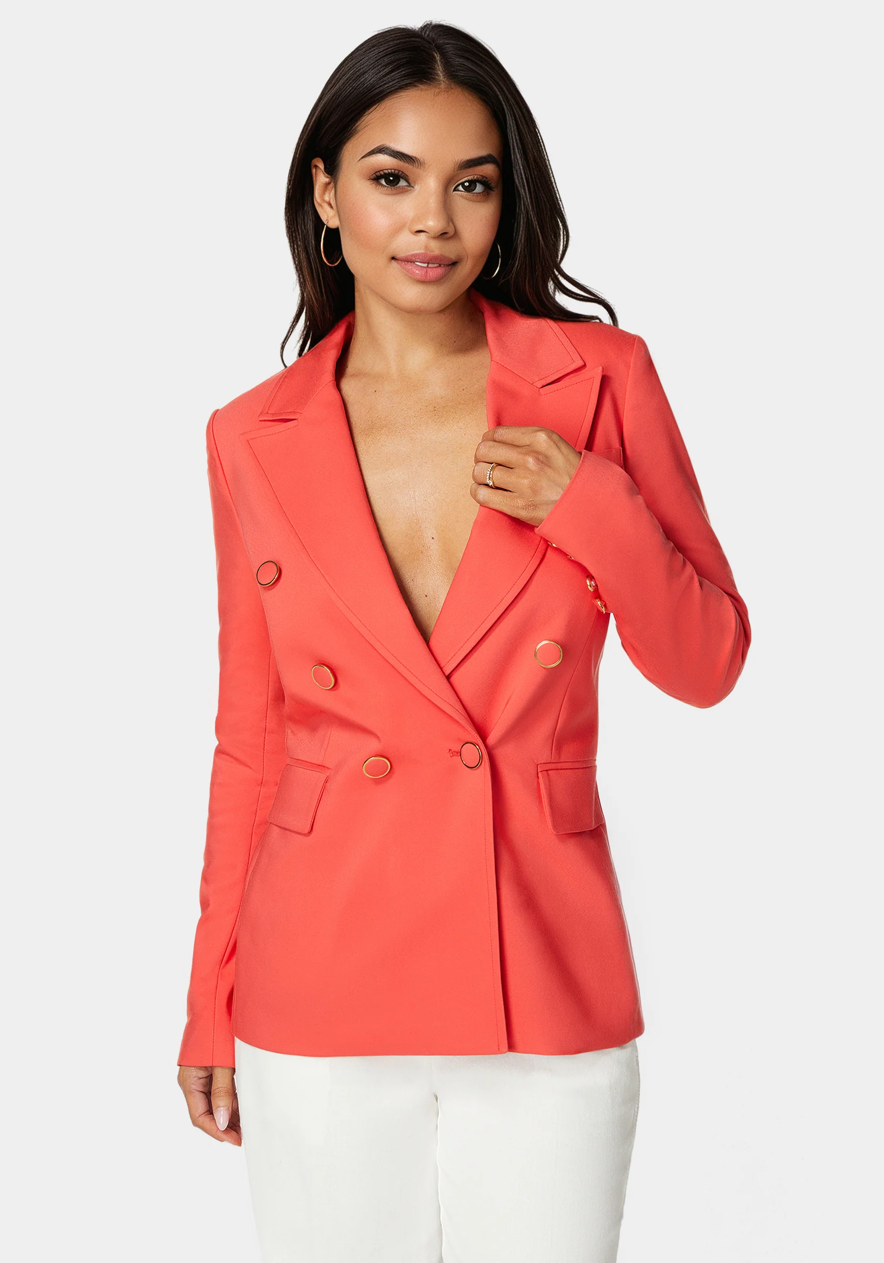Double Breasted Strong Shoulder Jacket
