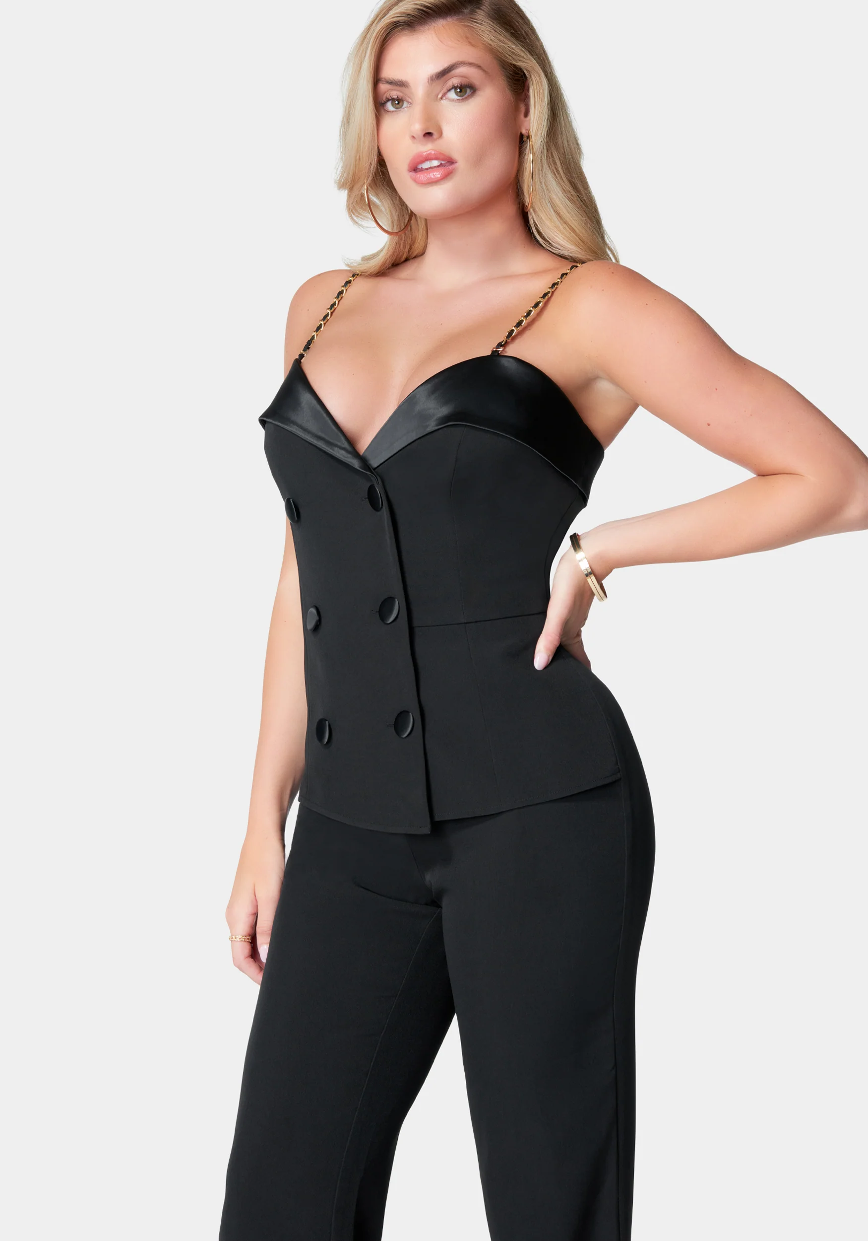 Double Breasted Suiting Jumpsuit - Image 2