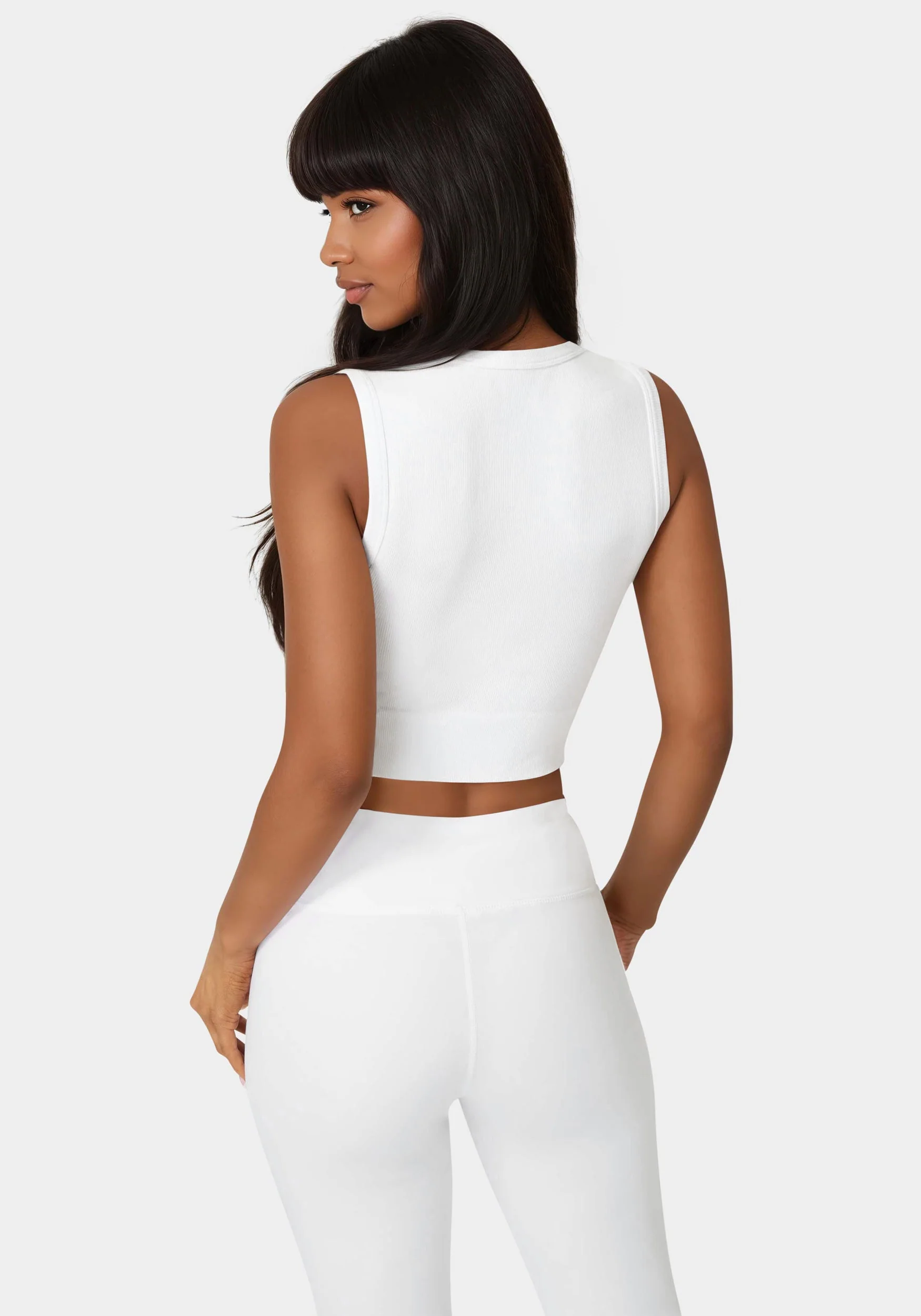 Double Layer Front Seamless Crop Tank - Image 3