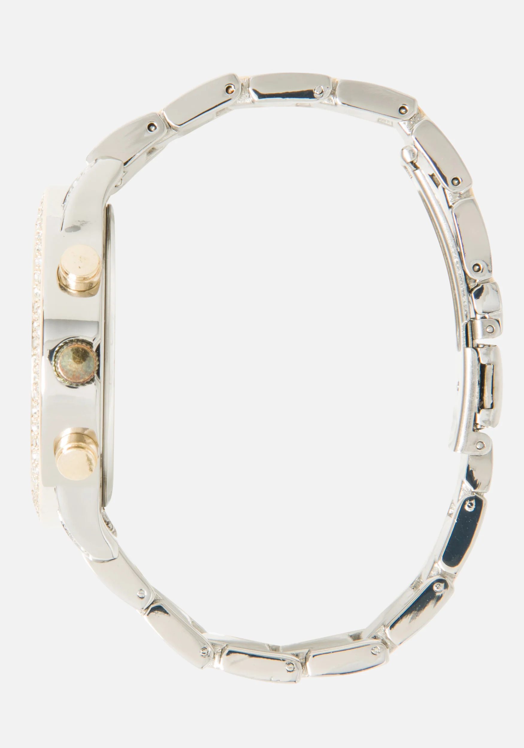 Double Row Crystal Bezel 3 Band Watch - Image 2