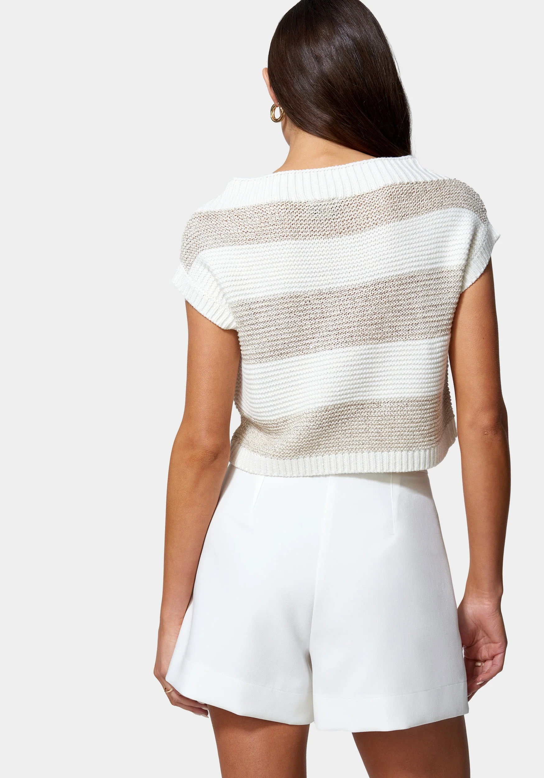 Drop Shoulder Sequin Detail Sweater Top - Image 3