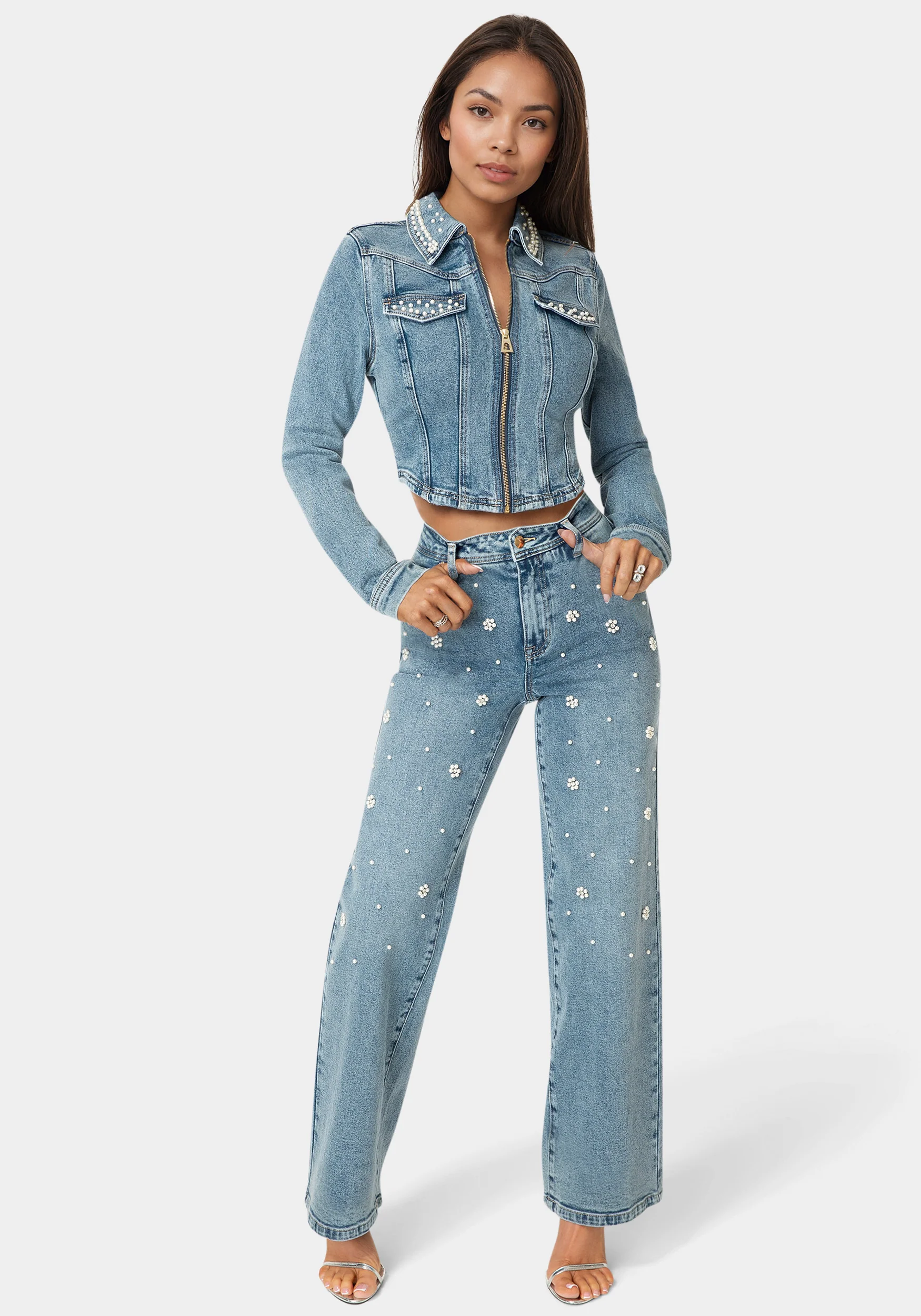 Embellished Corset Denim Jacket - Image 2