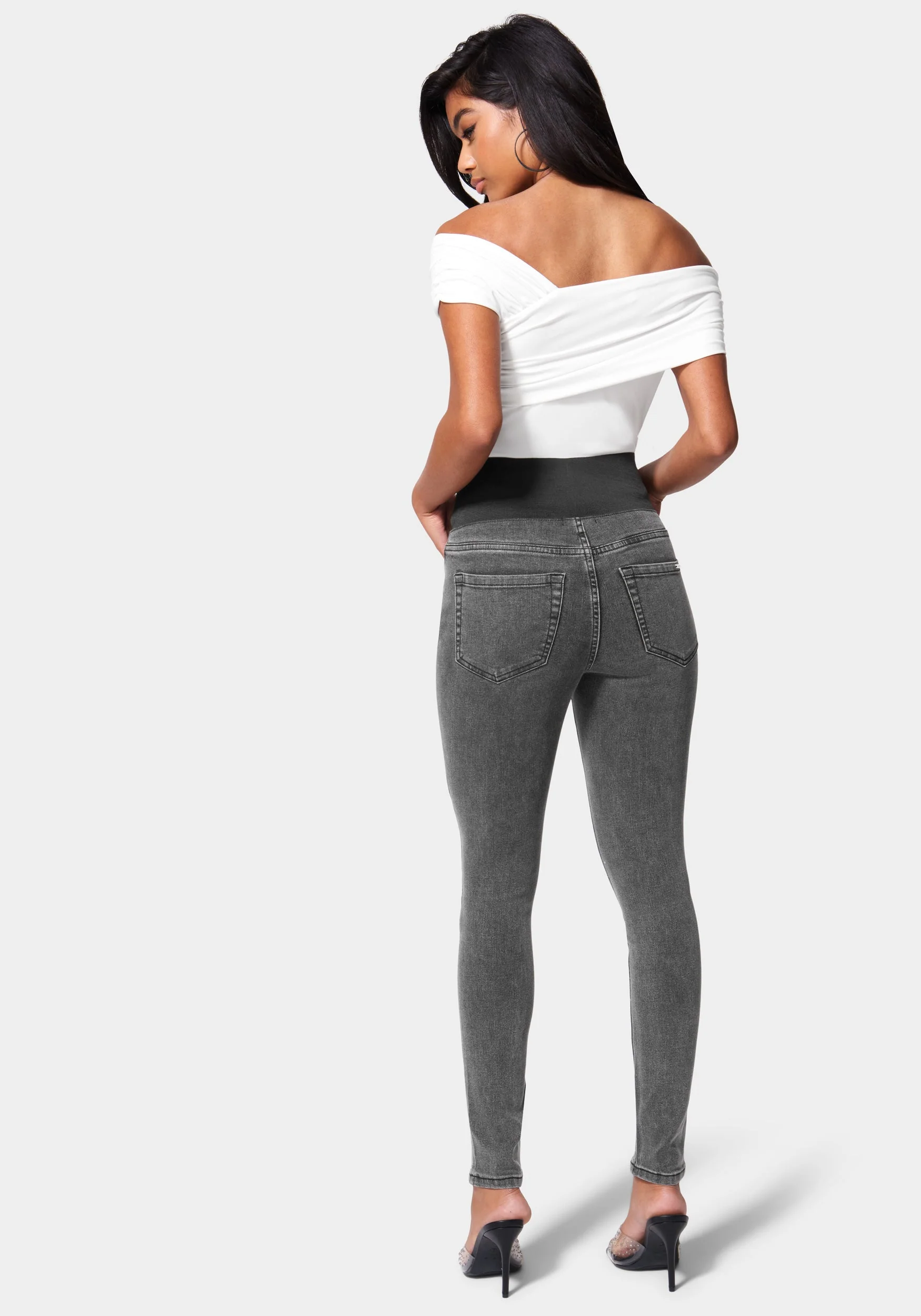 Embellished Elastic Waist Skinny Jean - Image 4