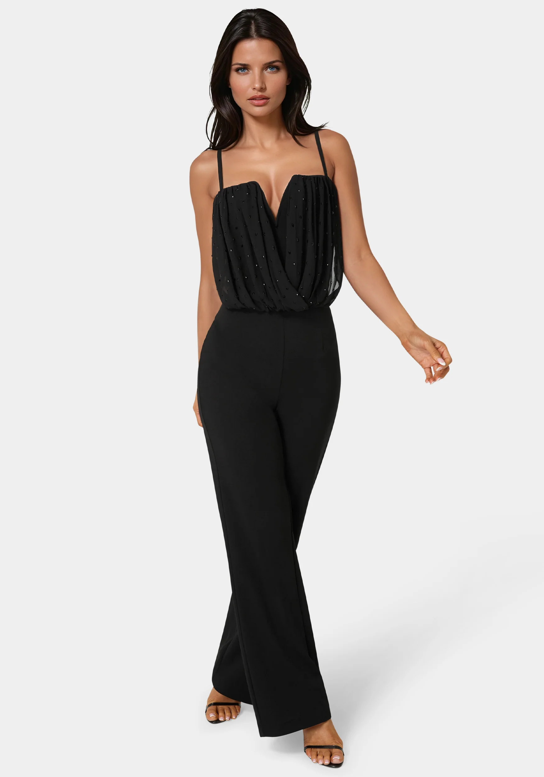 Embellished Flared Leg Jumpsuit - Image 3