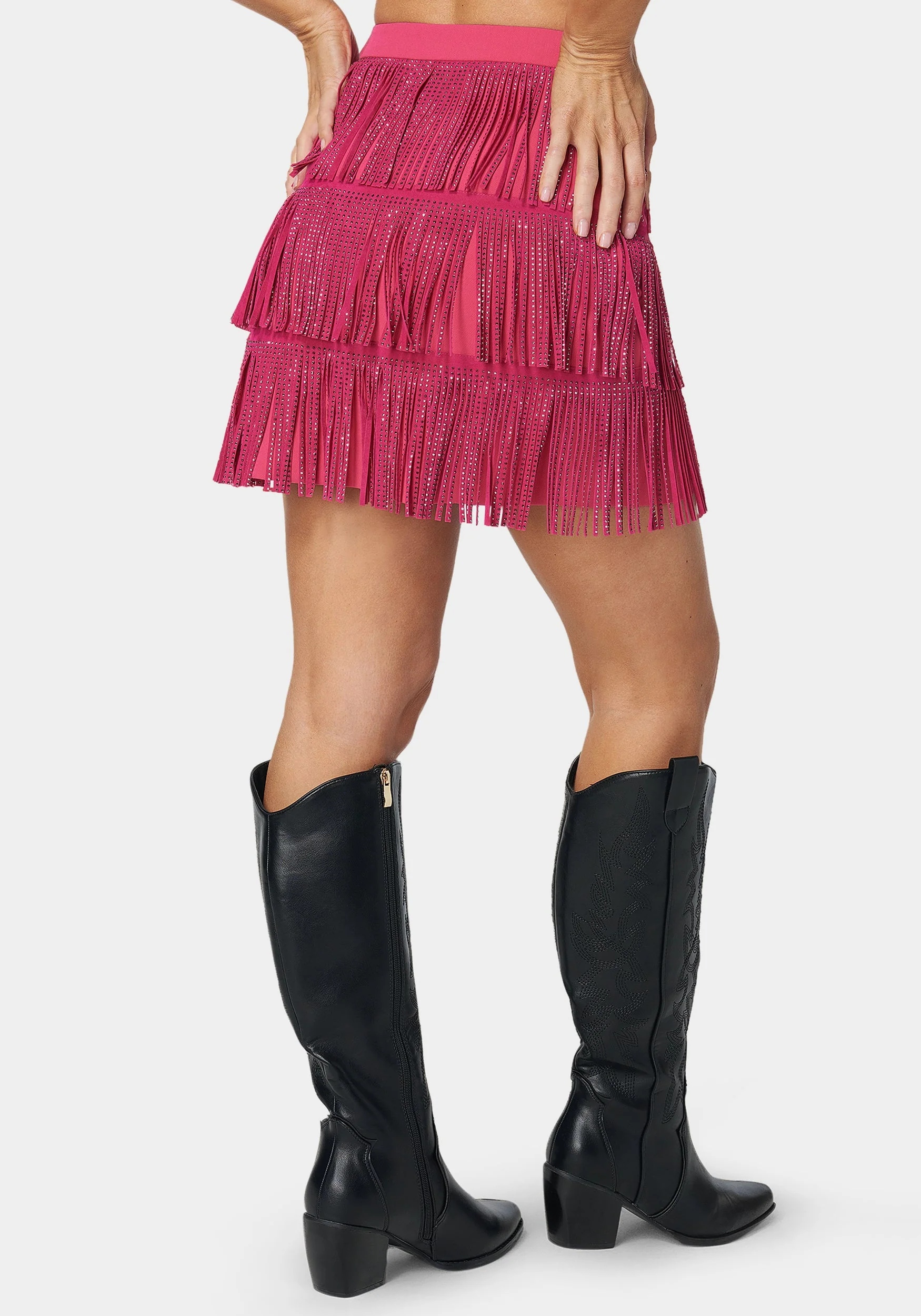 Embellished Fringe Skirt - Image 2