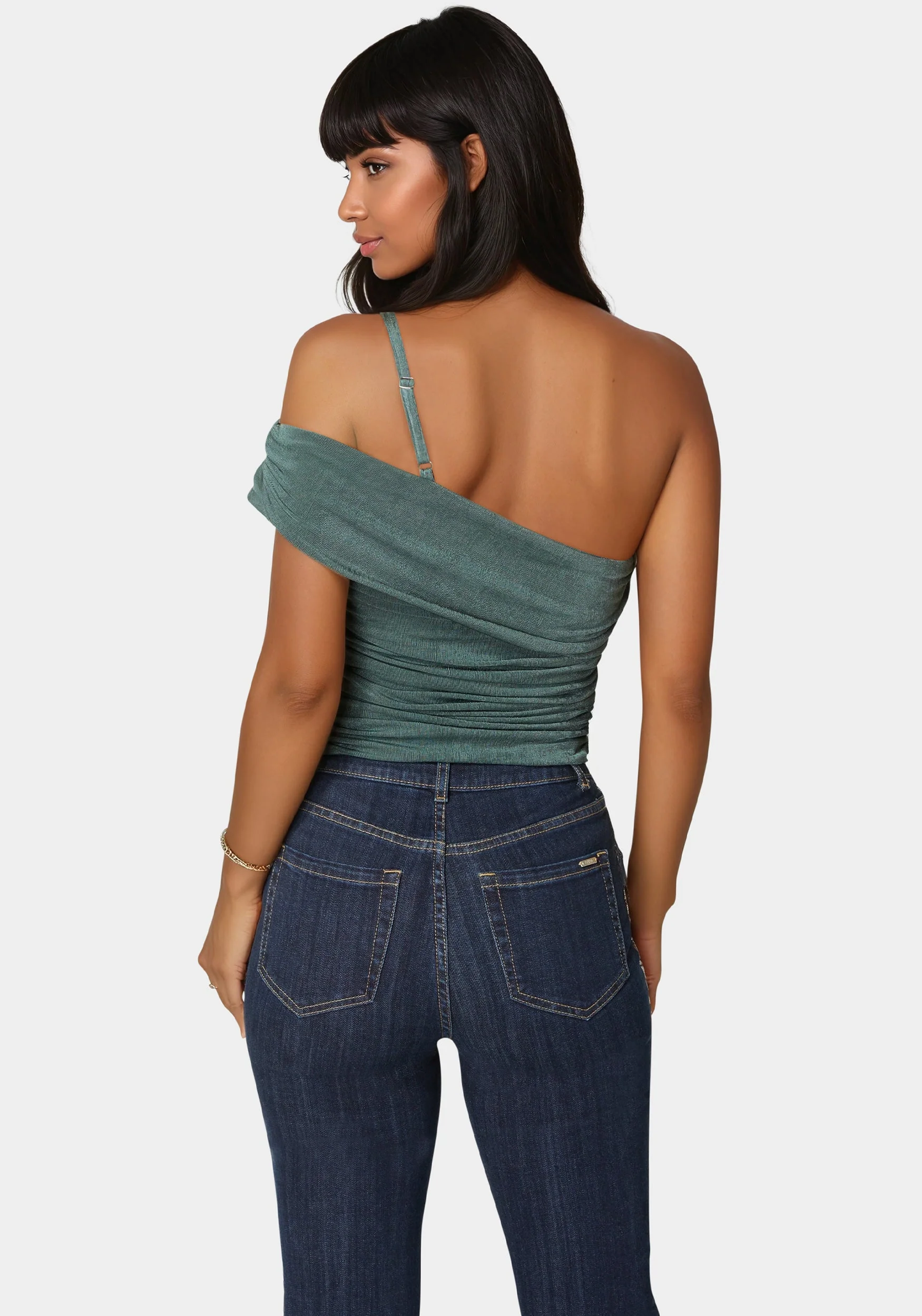 Embellished One Shoulder Knit Top - Image 4