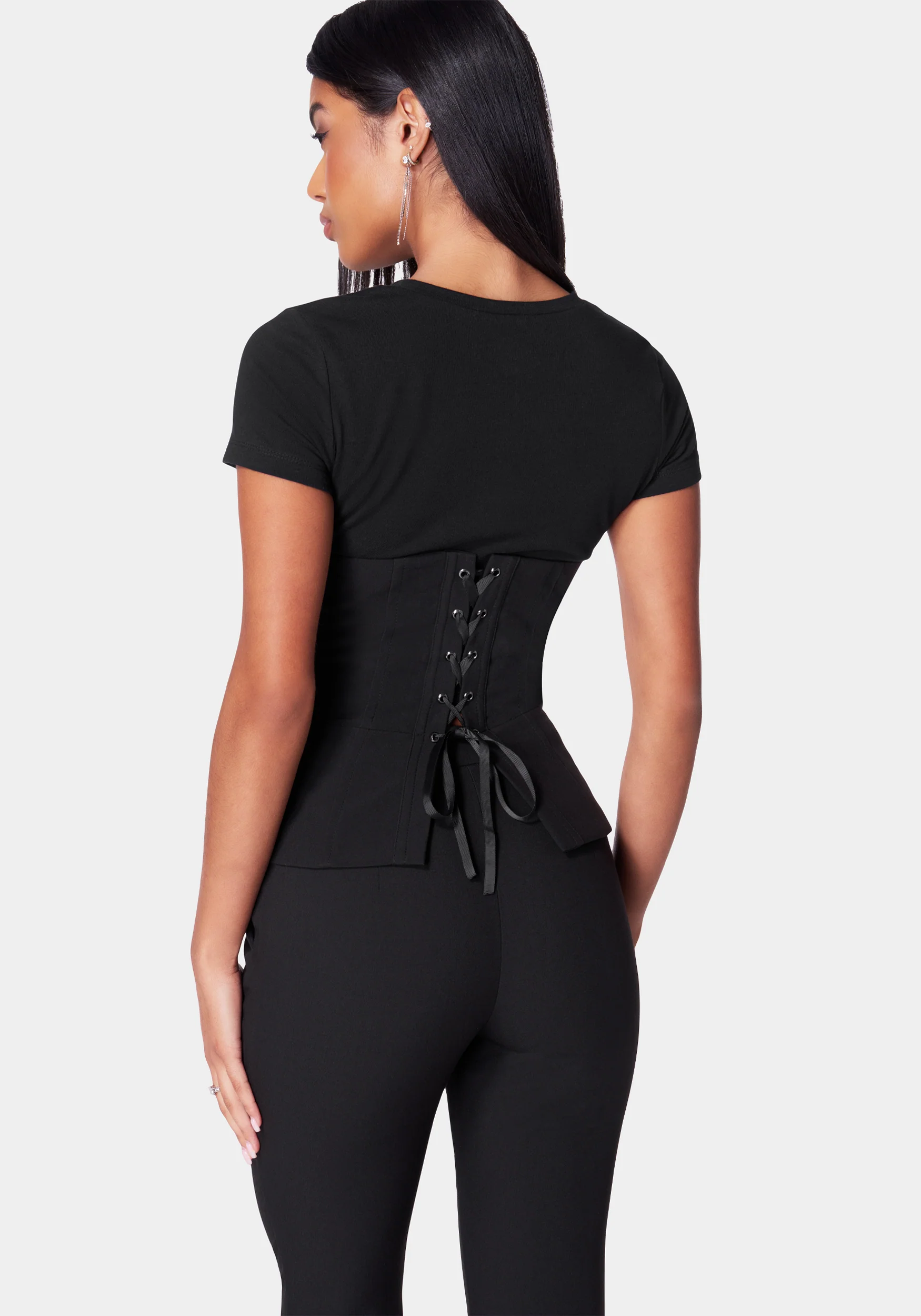 Embellished Peplum Corset Top - Image 3