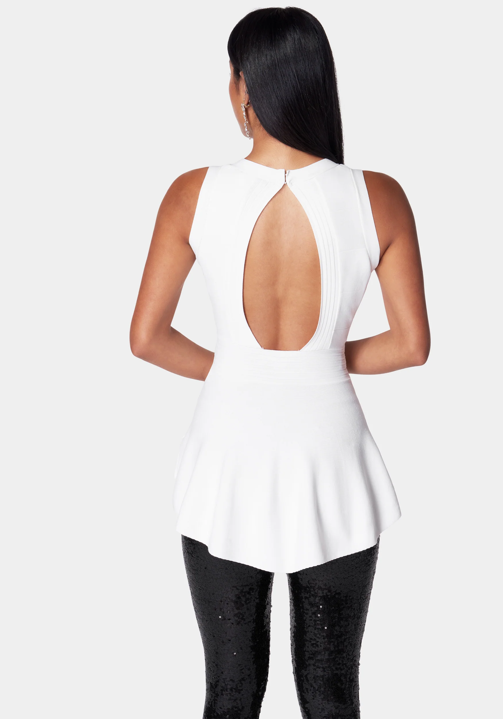 Embellished Peplum Sweater Top - Image 3