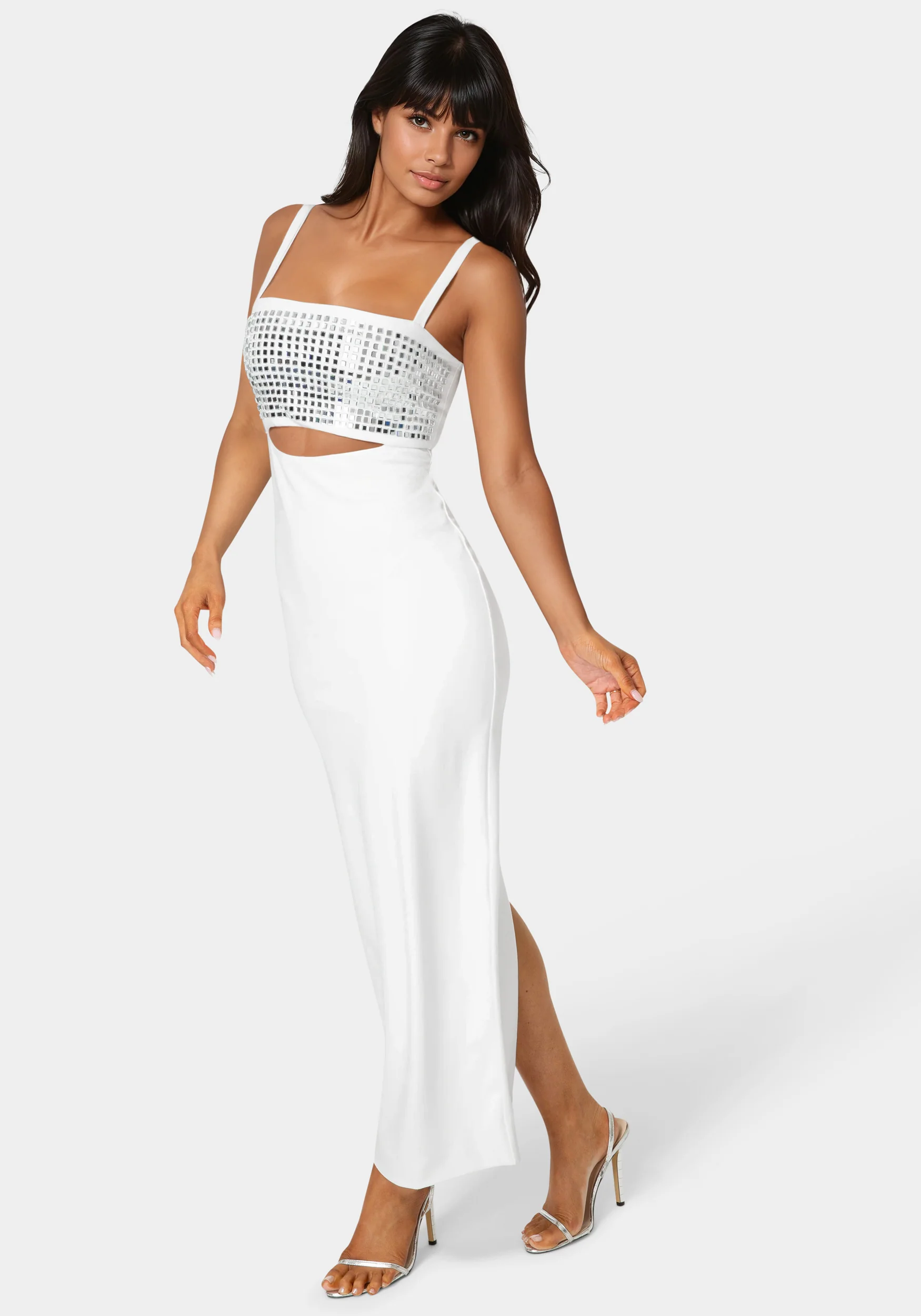 Embellished Strapless Column Maxi Dress - Image 2