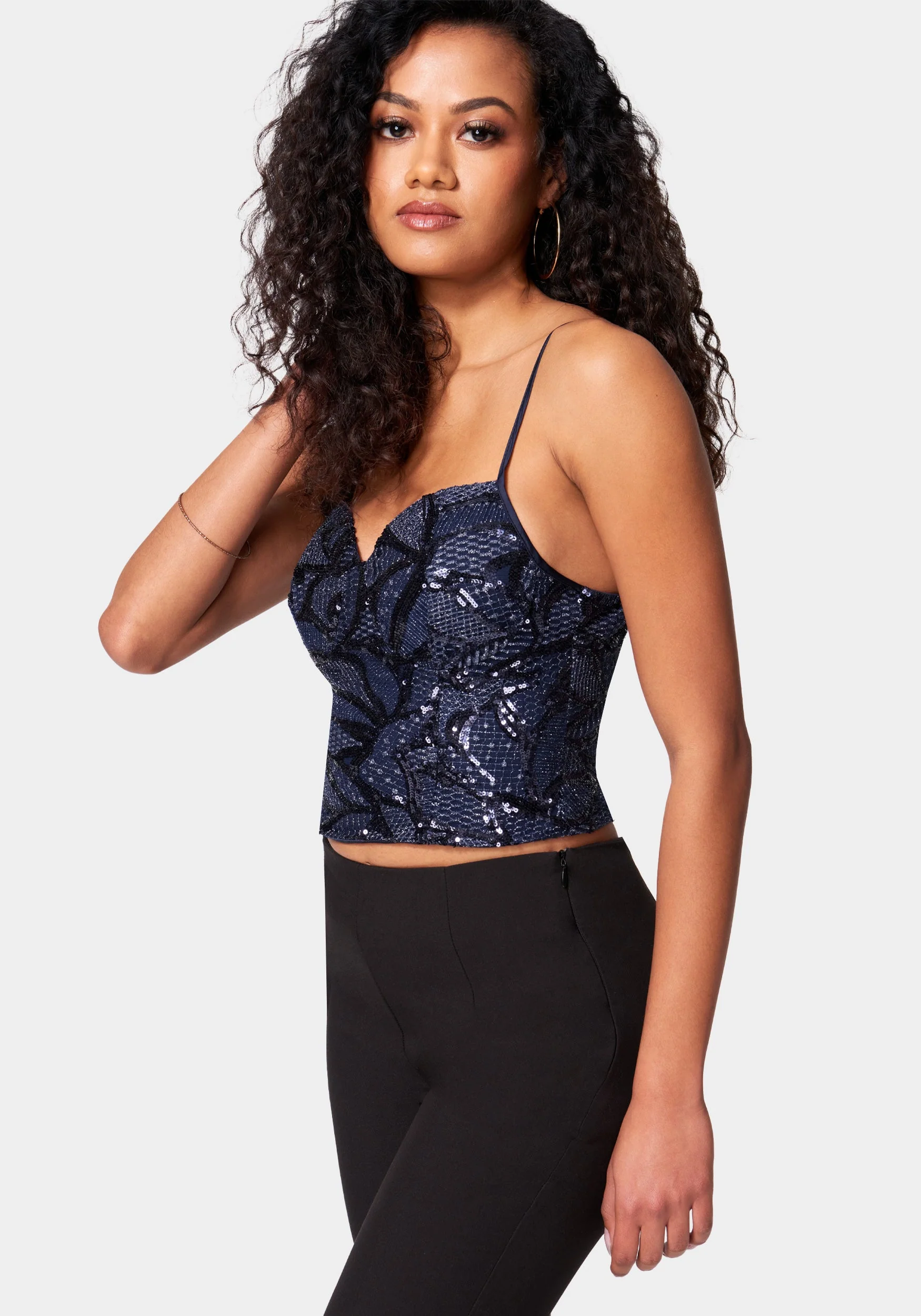 Embroidered Sequin Bustier - Image 2