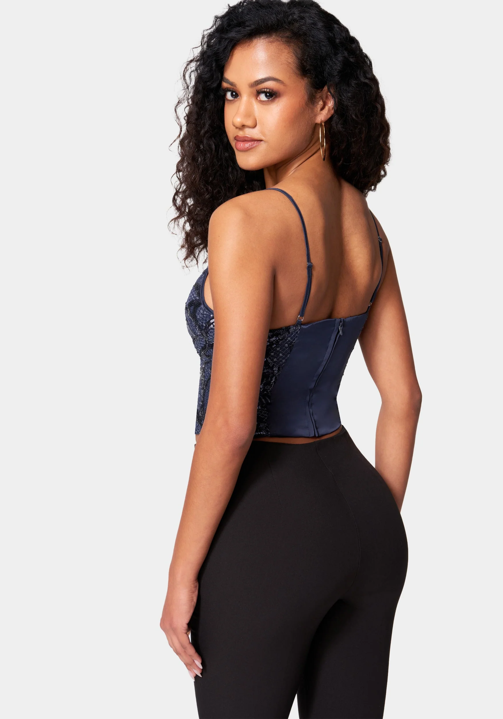 Embroidered Sequin Bustier - Image 3