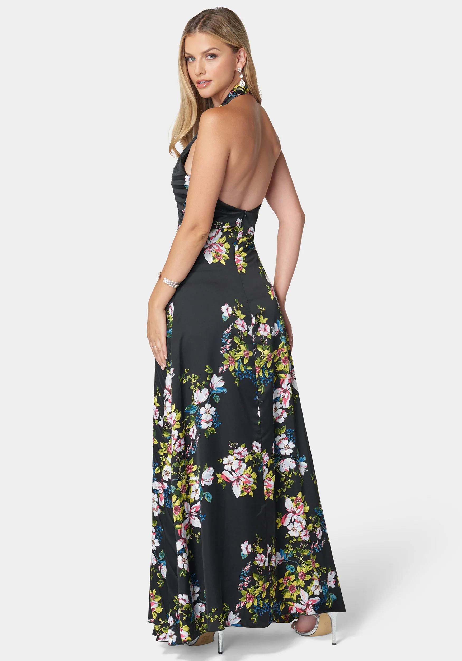 Estelle Pleated Satin Maxi - Image 4
