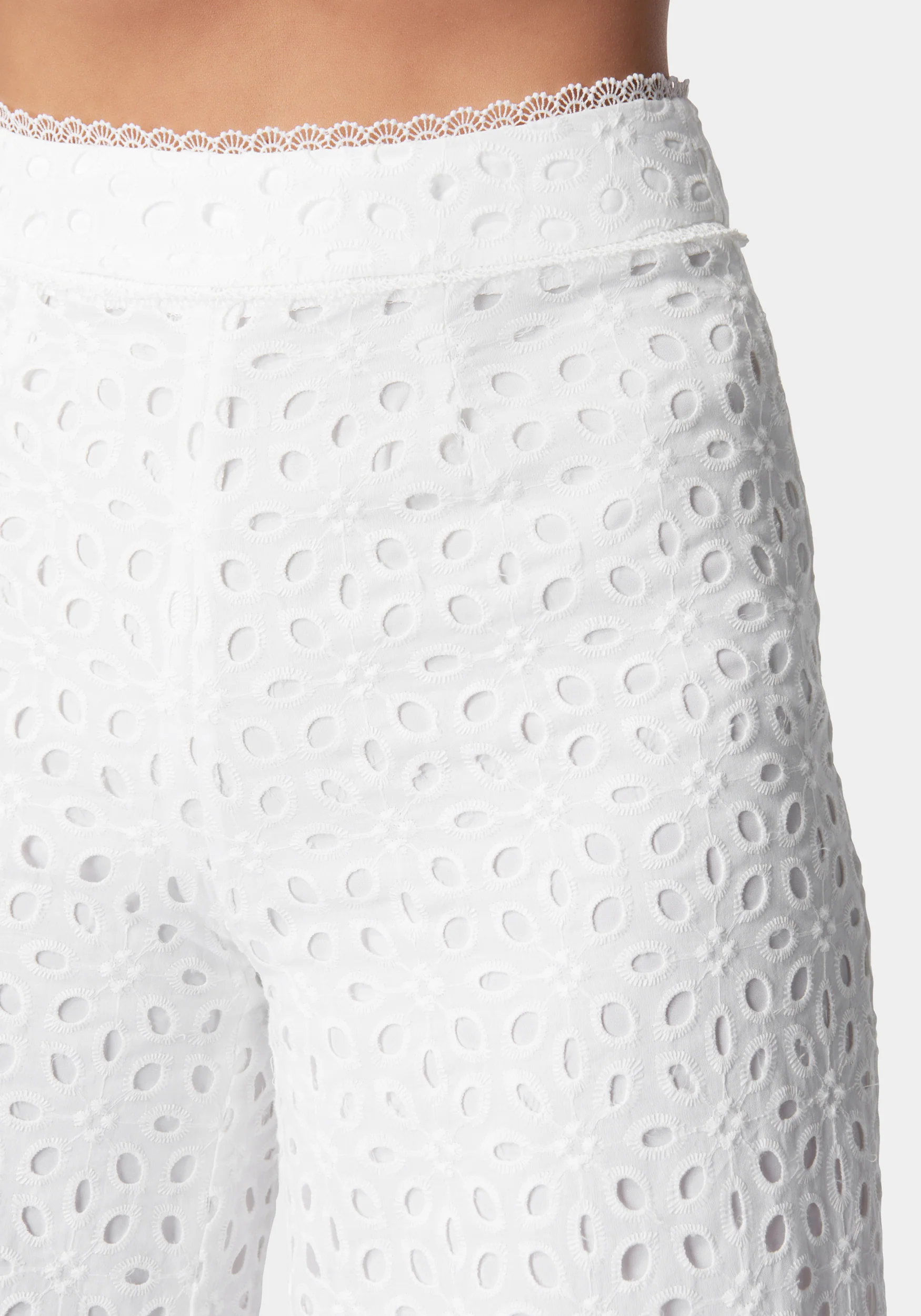 Eyelet Detail Wide Leg Pant - Image 4