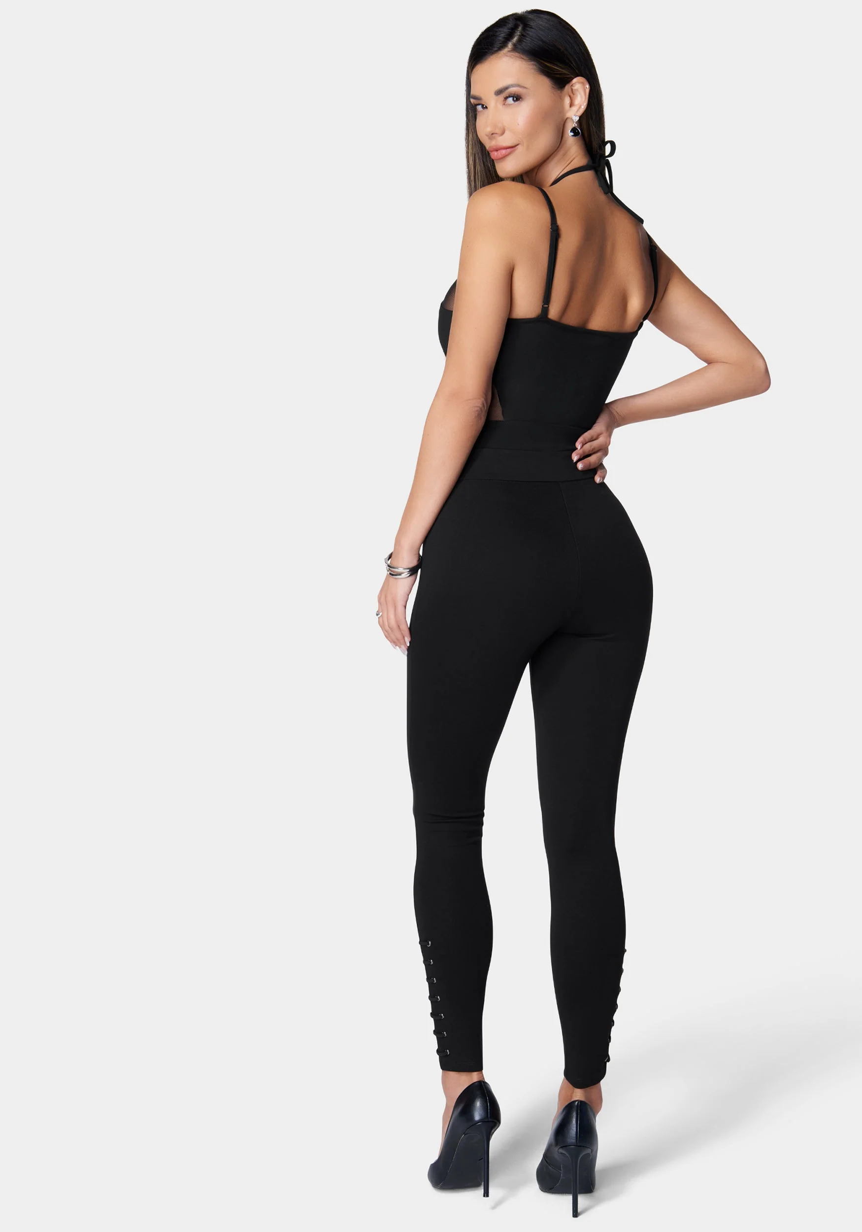 Eyelet Hem Detail Pdr Legging - Image 3