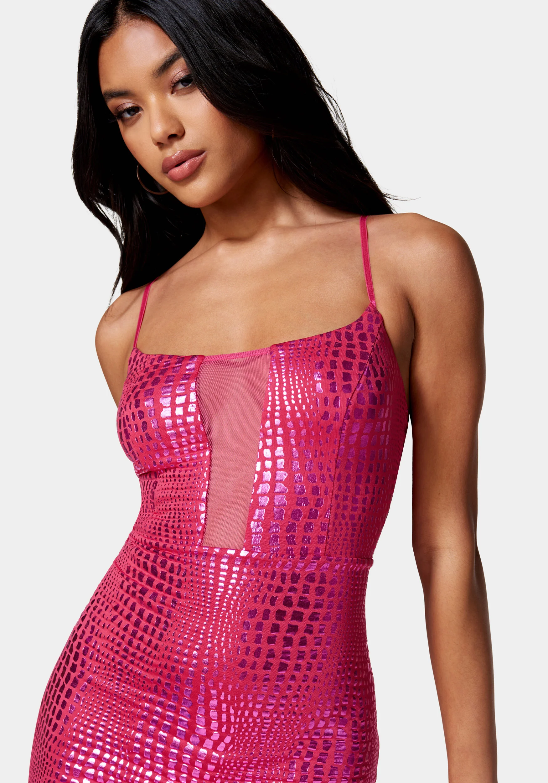 Vegan Leather Caged Mini Dress - Image 4