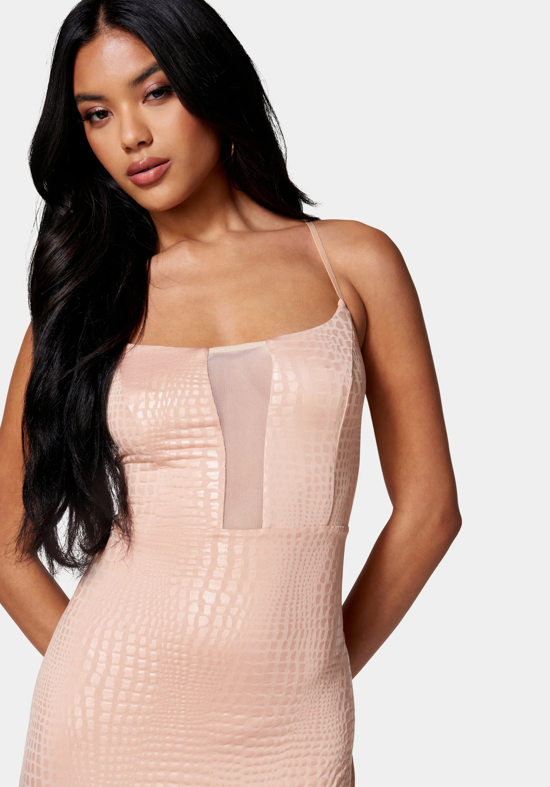 Vegan Leather Caged Mini Dress - Image 4