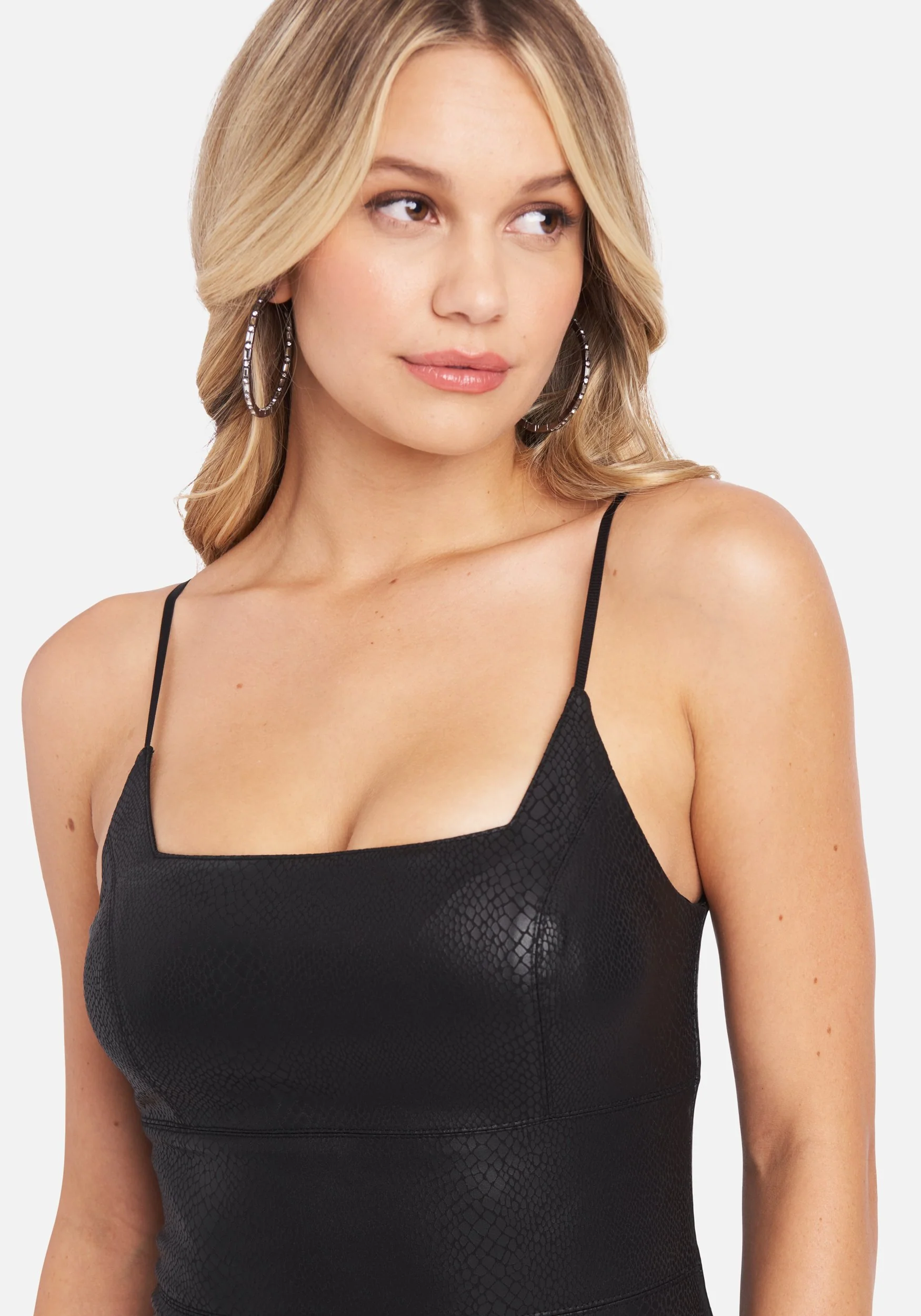 Vegan Leather Midi Dress - Image 4
