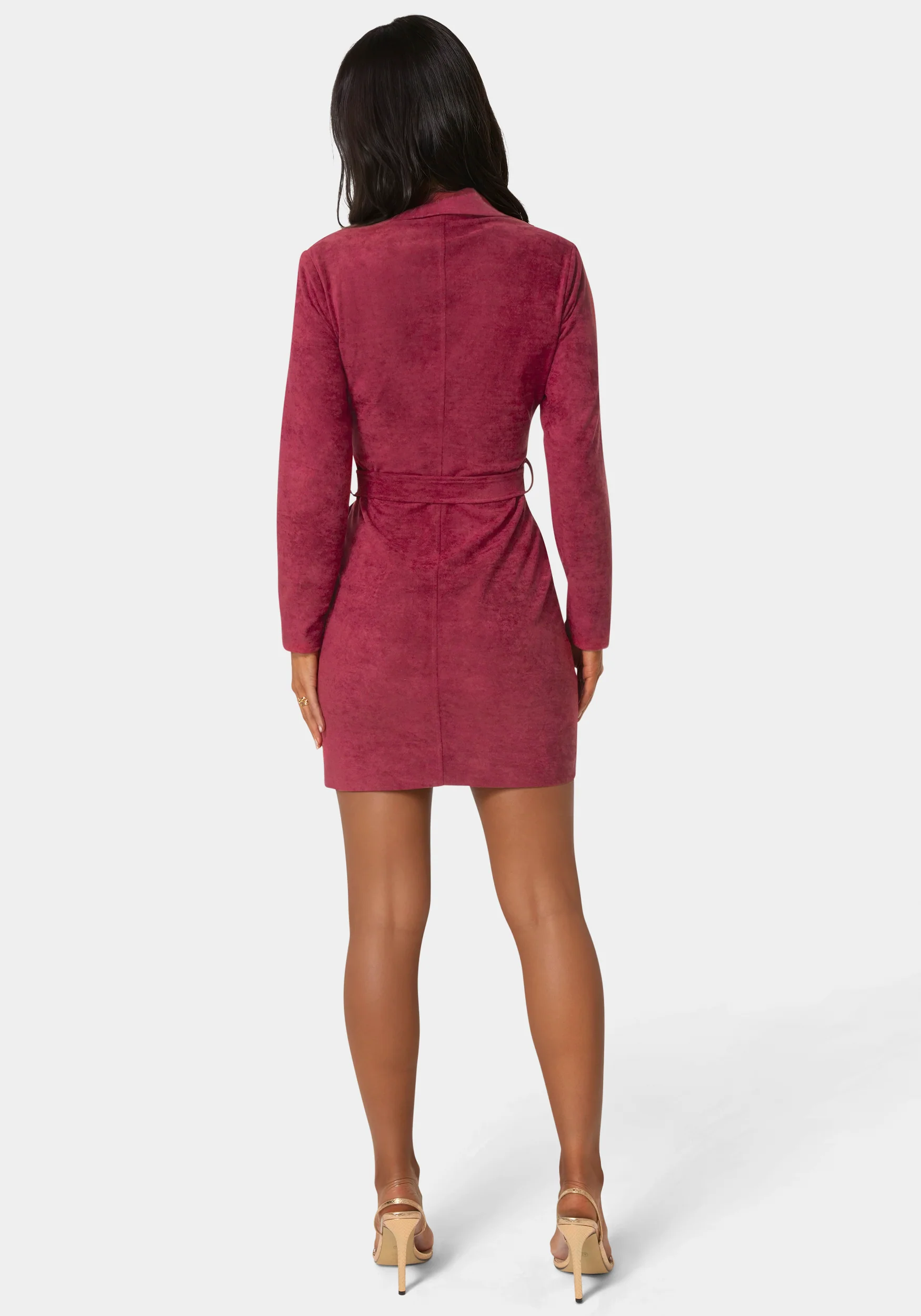 Faux Suede Moto Dress - Image 3