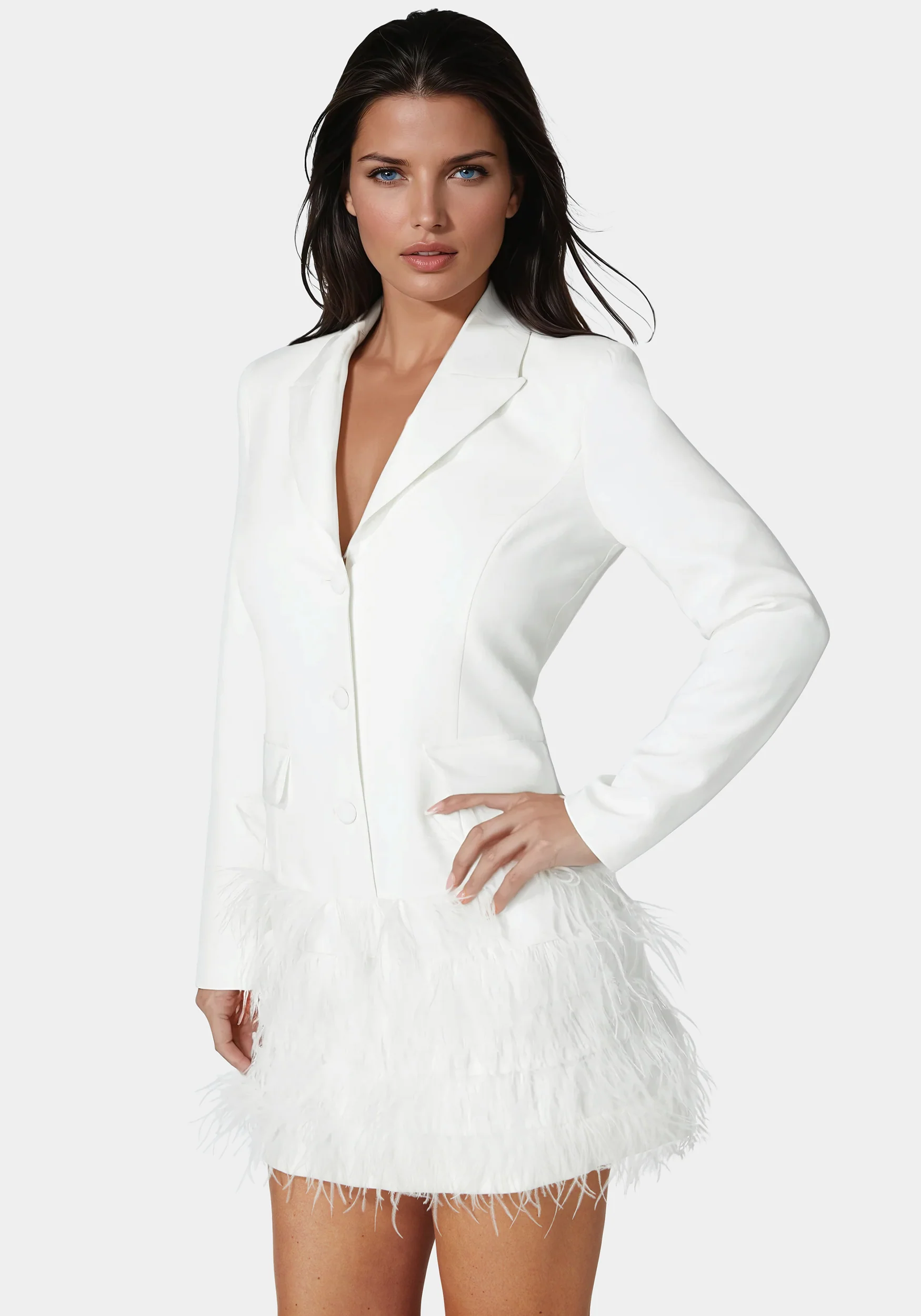 Feather Blazer Dress - Image 2