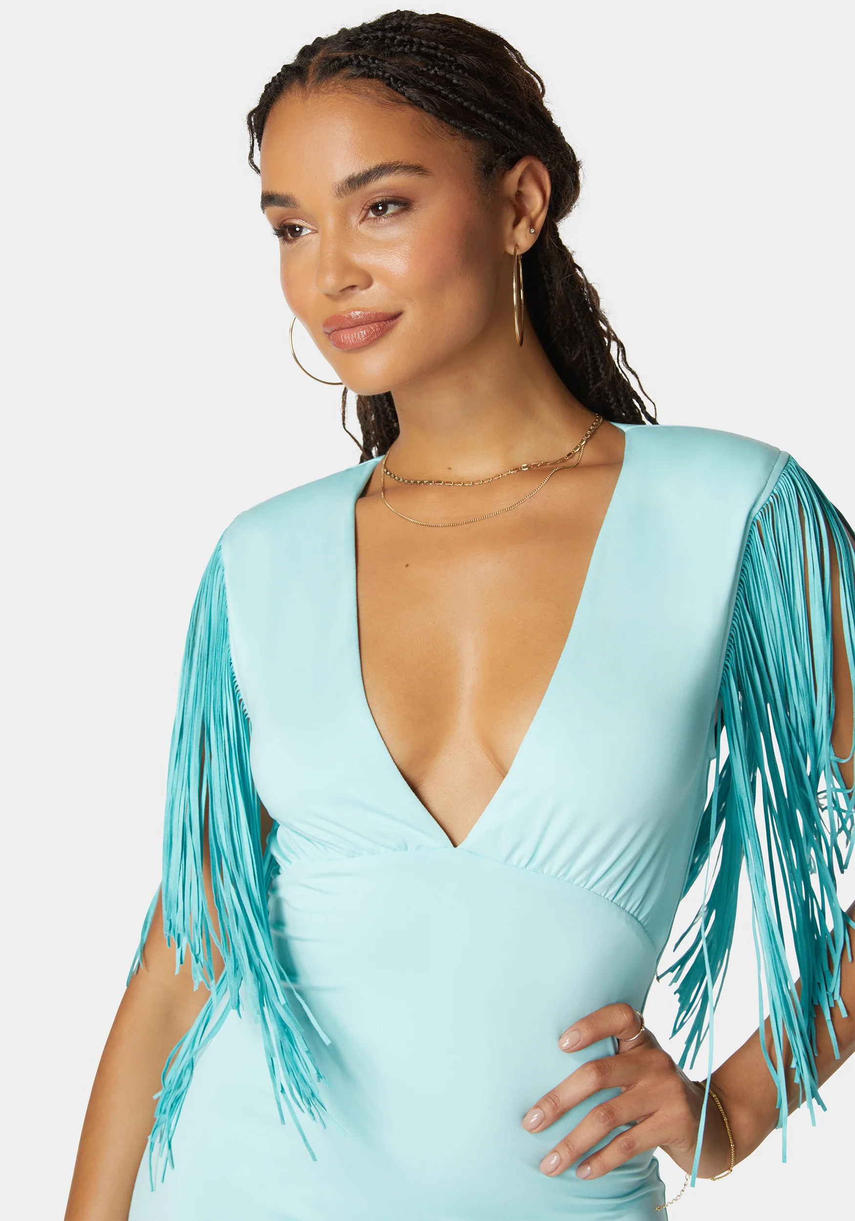 Festival Fringe Knit Dress - Image 4