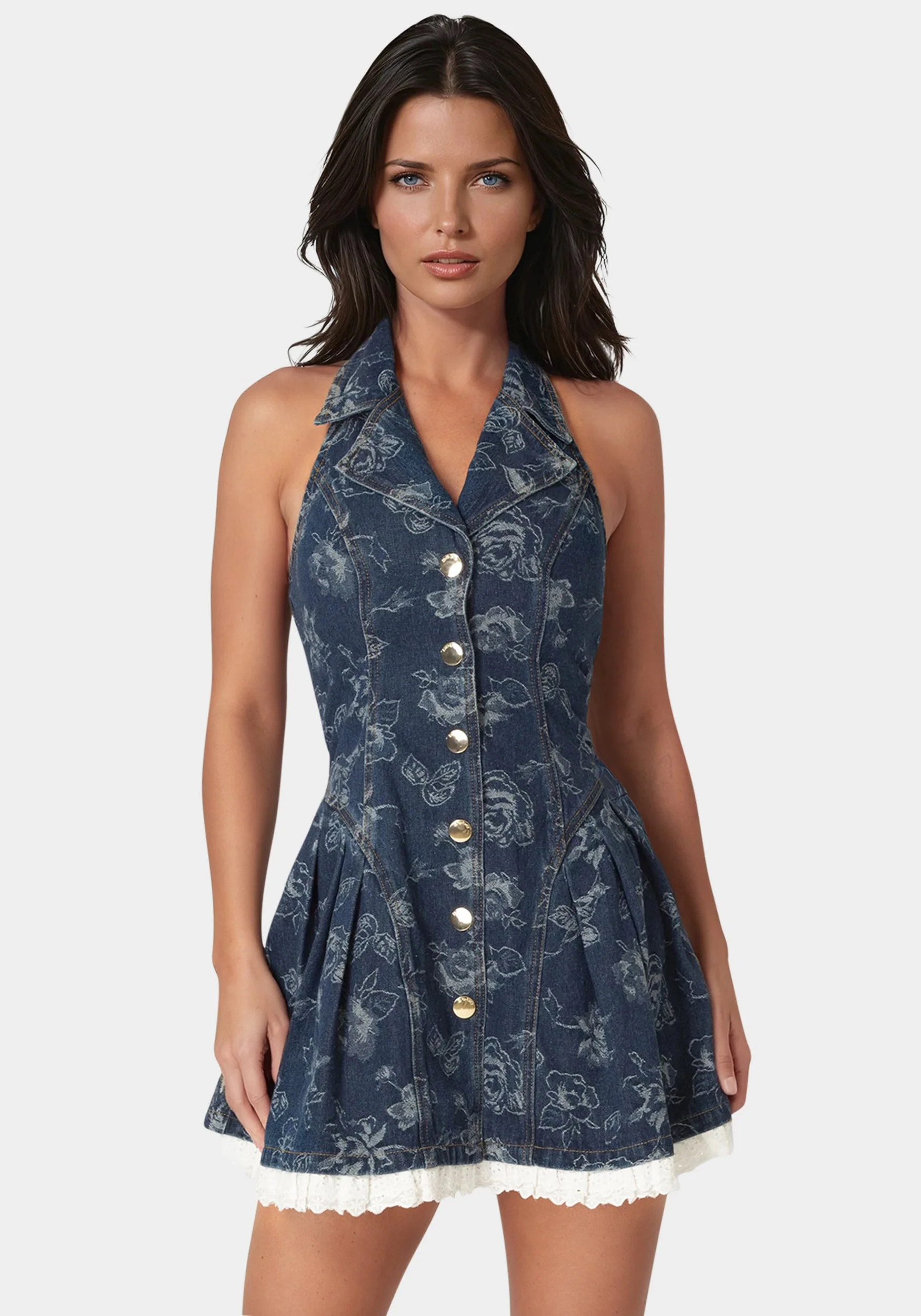 Fit & Flare Denim Dress - Image 3