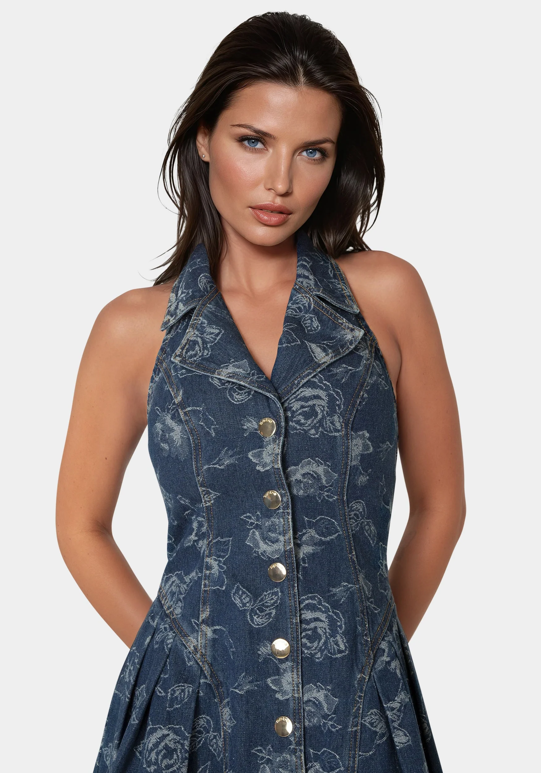Fit & Flare Denim Dress - Image 4