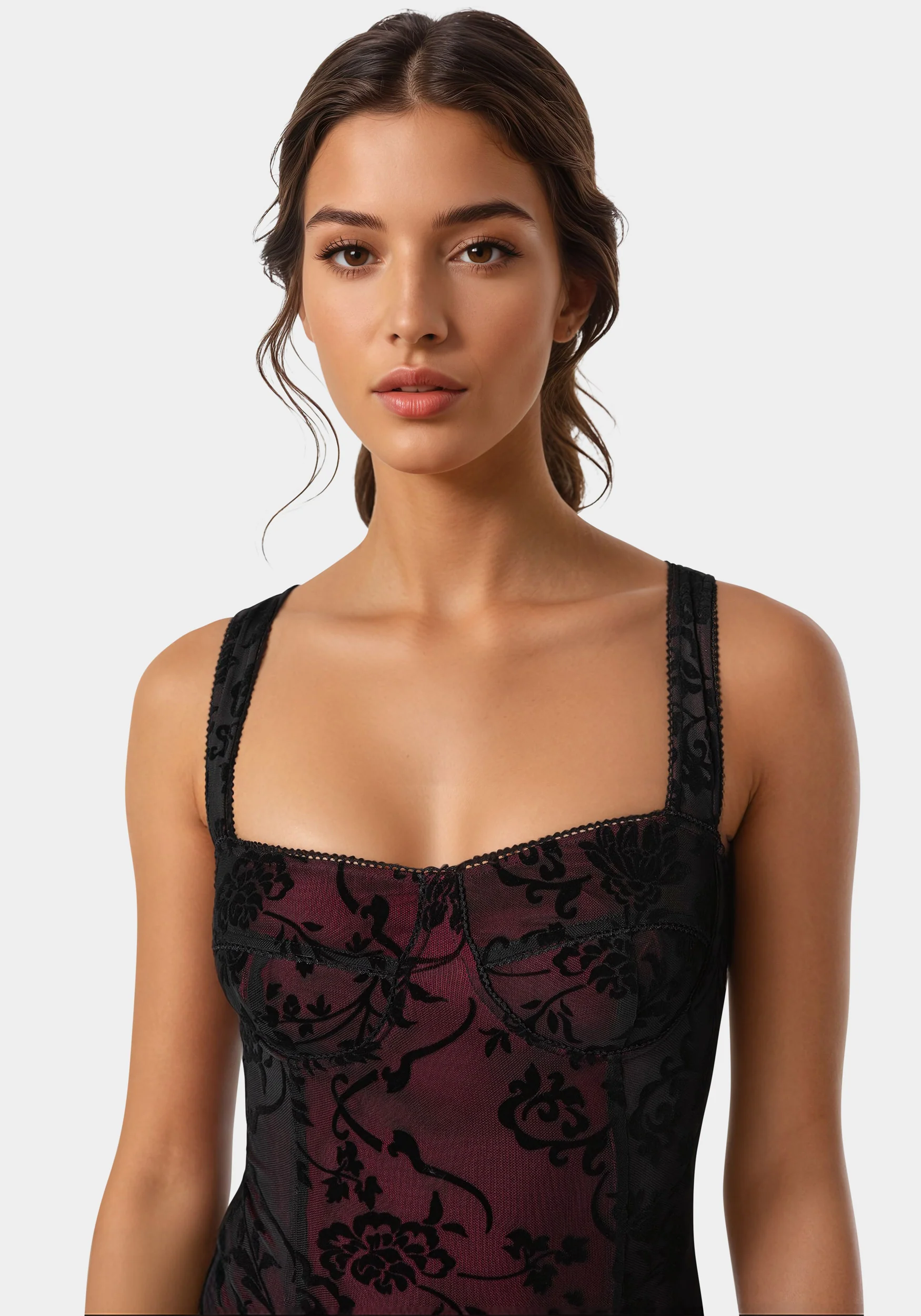 Flocked Mesh Bodysuit - Image 2