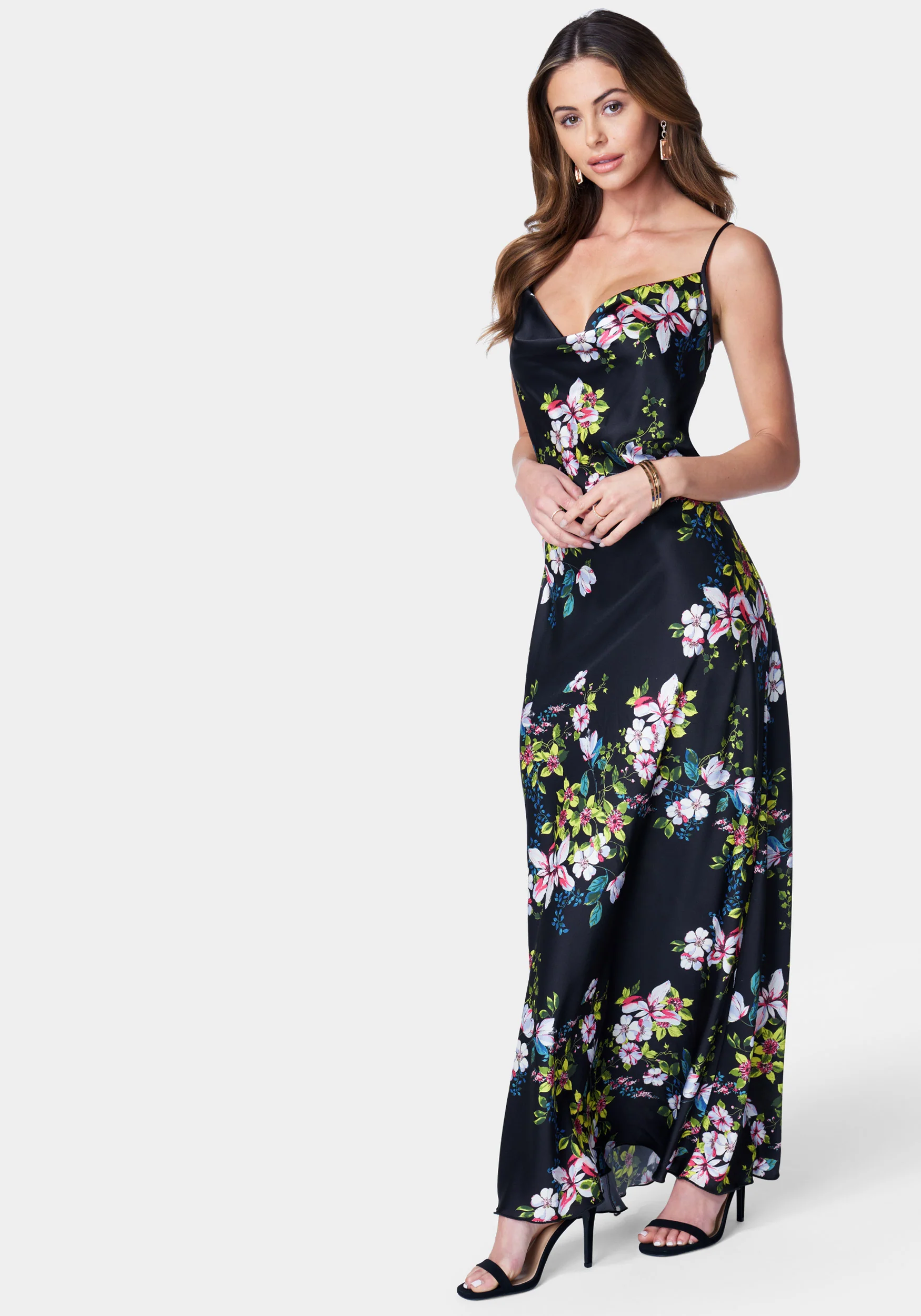 Floral Cowl Neck Maxi Dress - Image 2