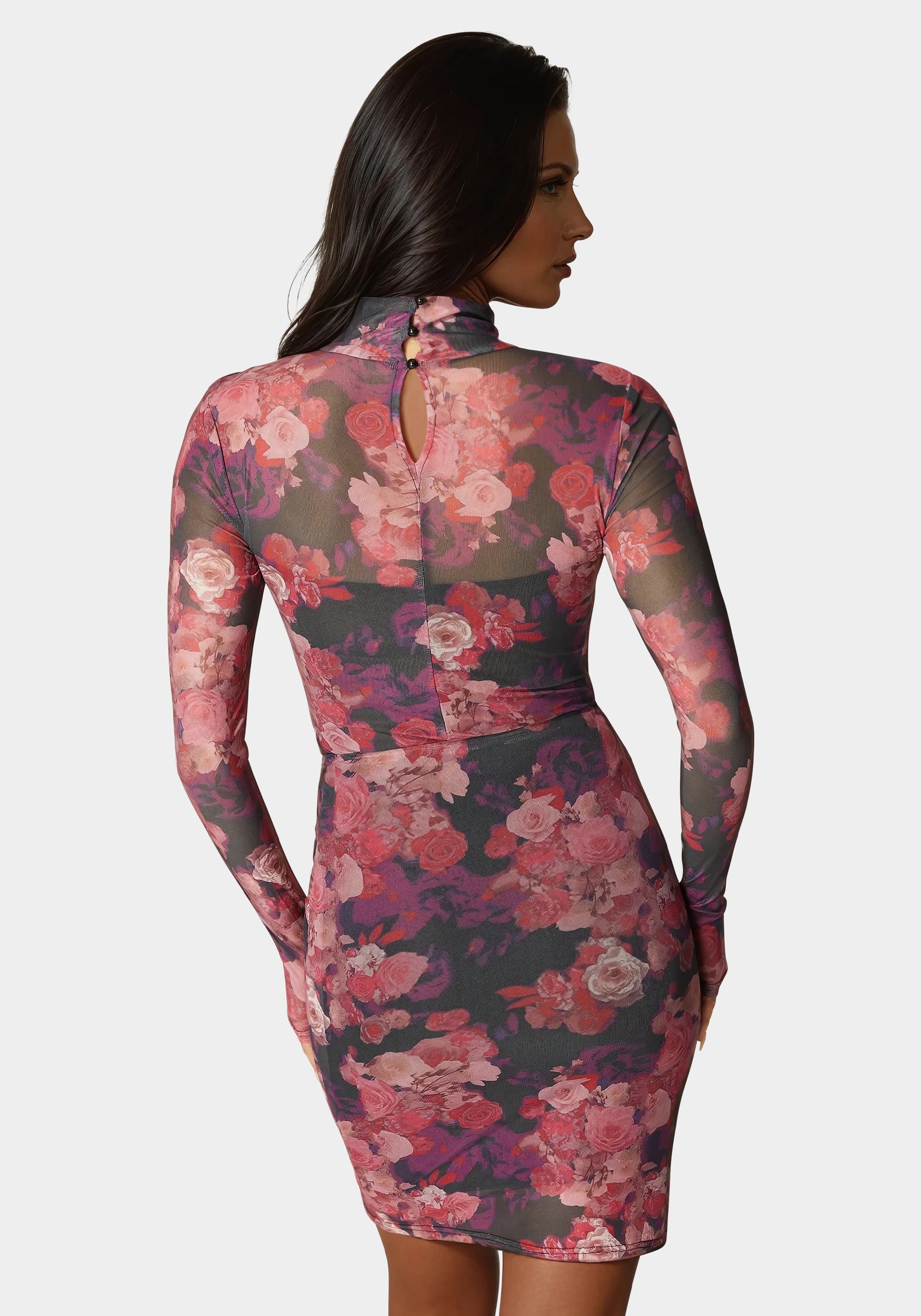 Floral Mesh Bodysuit - Image 2