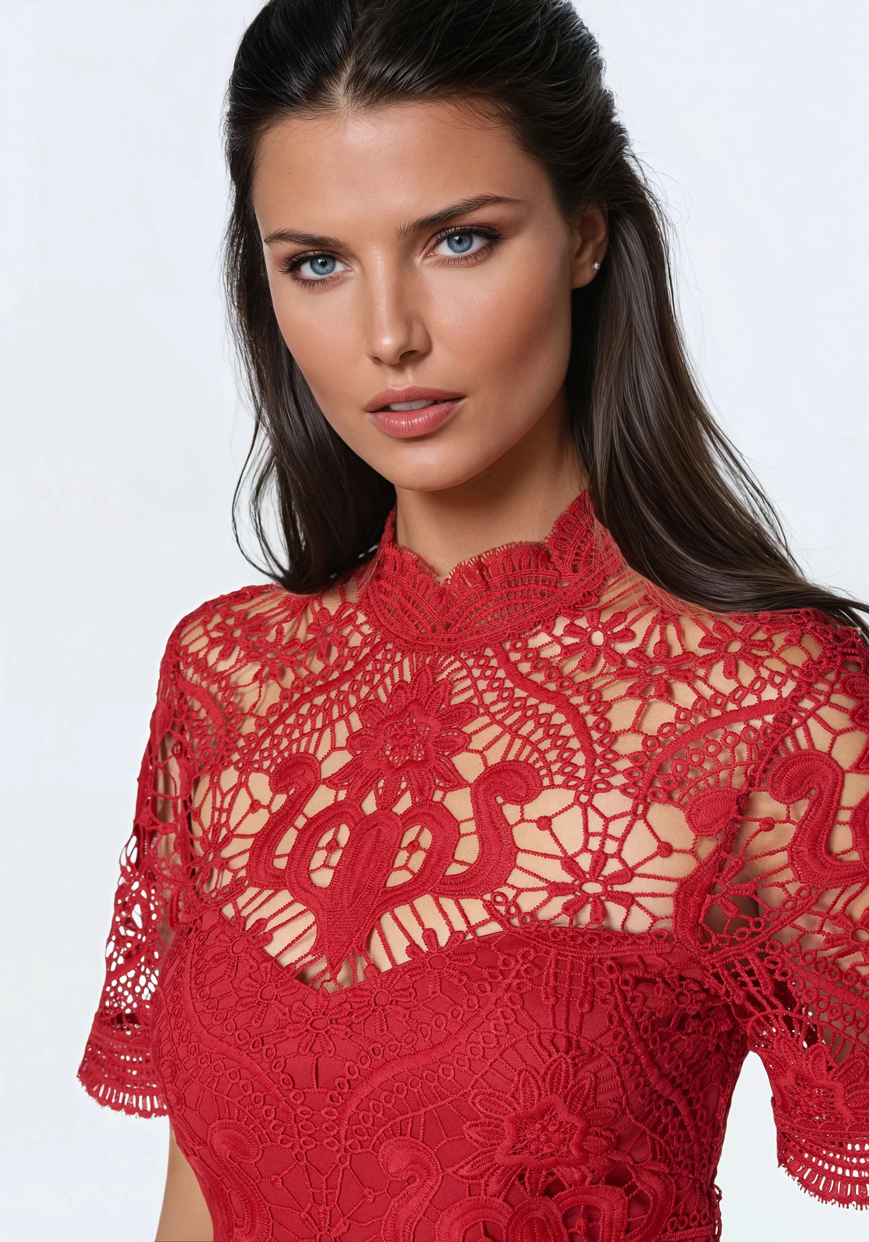 Flounce Lace Mini Dress - Image 4