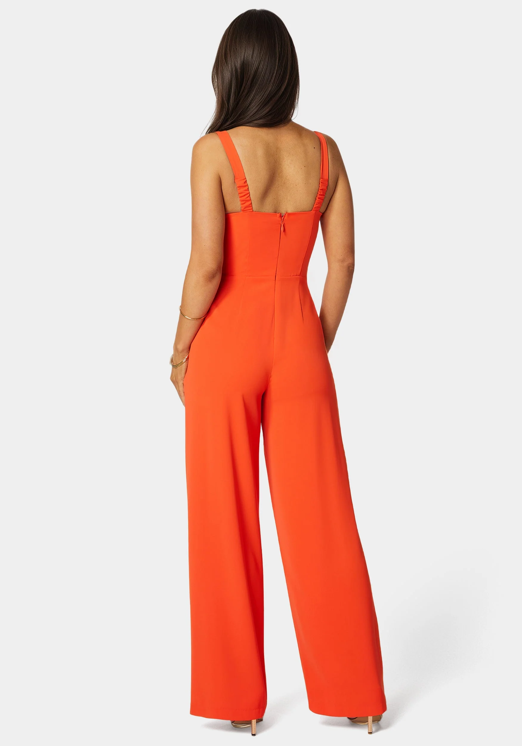 Fluid Crepe Palazzo Leg Jumpsuit - Image 3