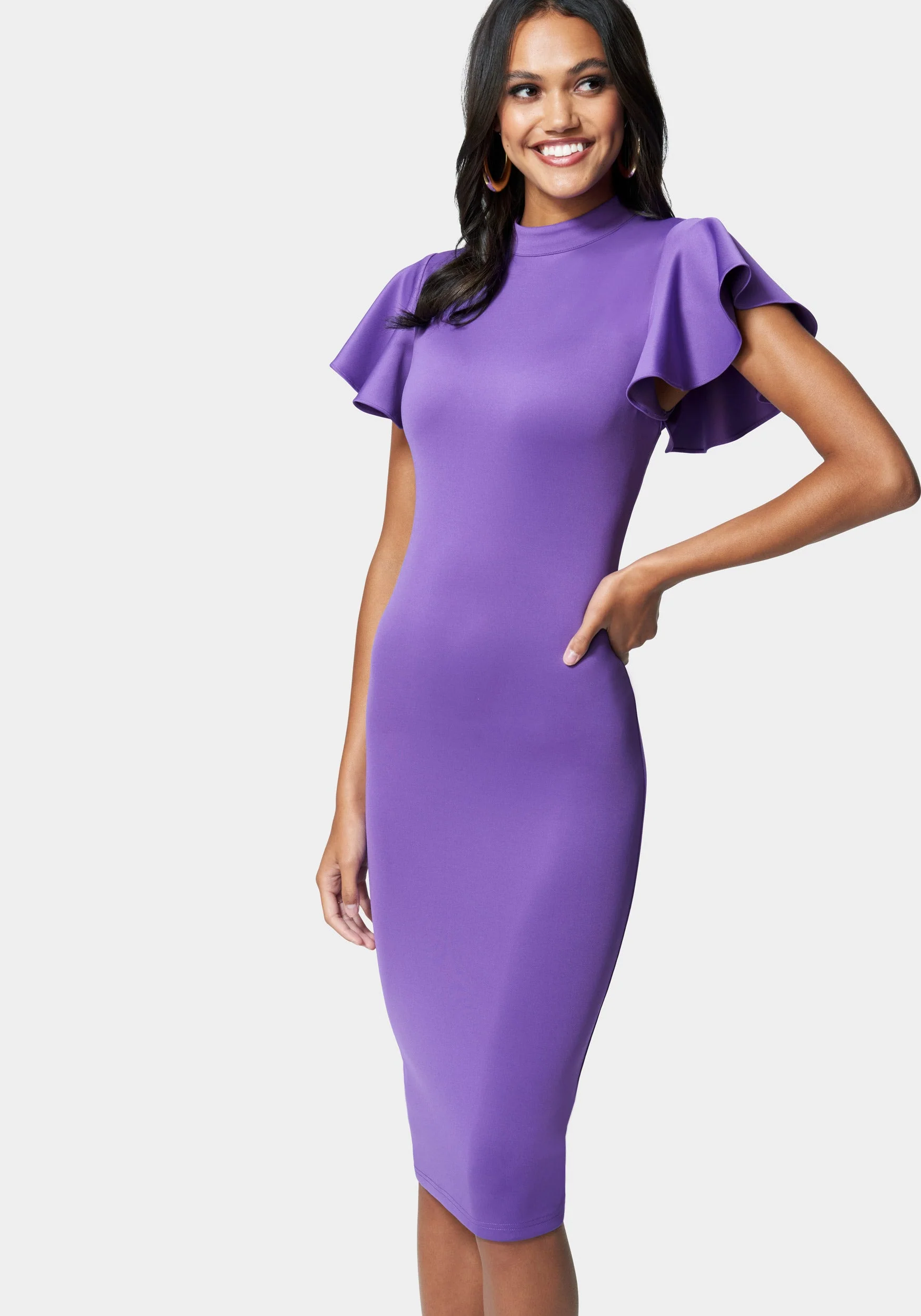 Flutter Mock Neck Dress - Image 2