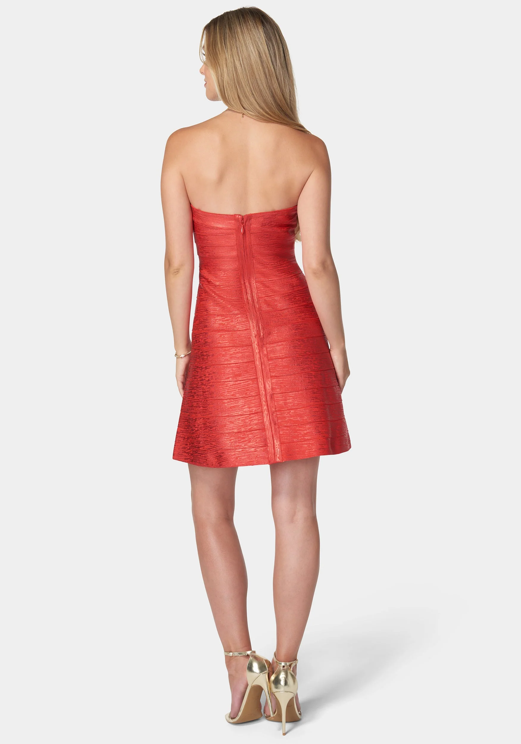 Foil Bandage Mini Dress - Image 3