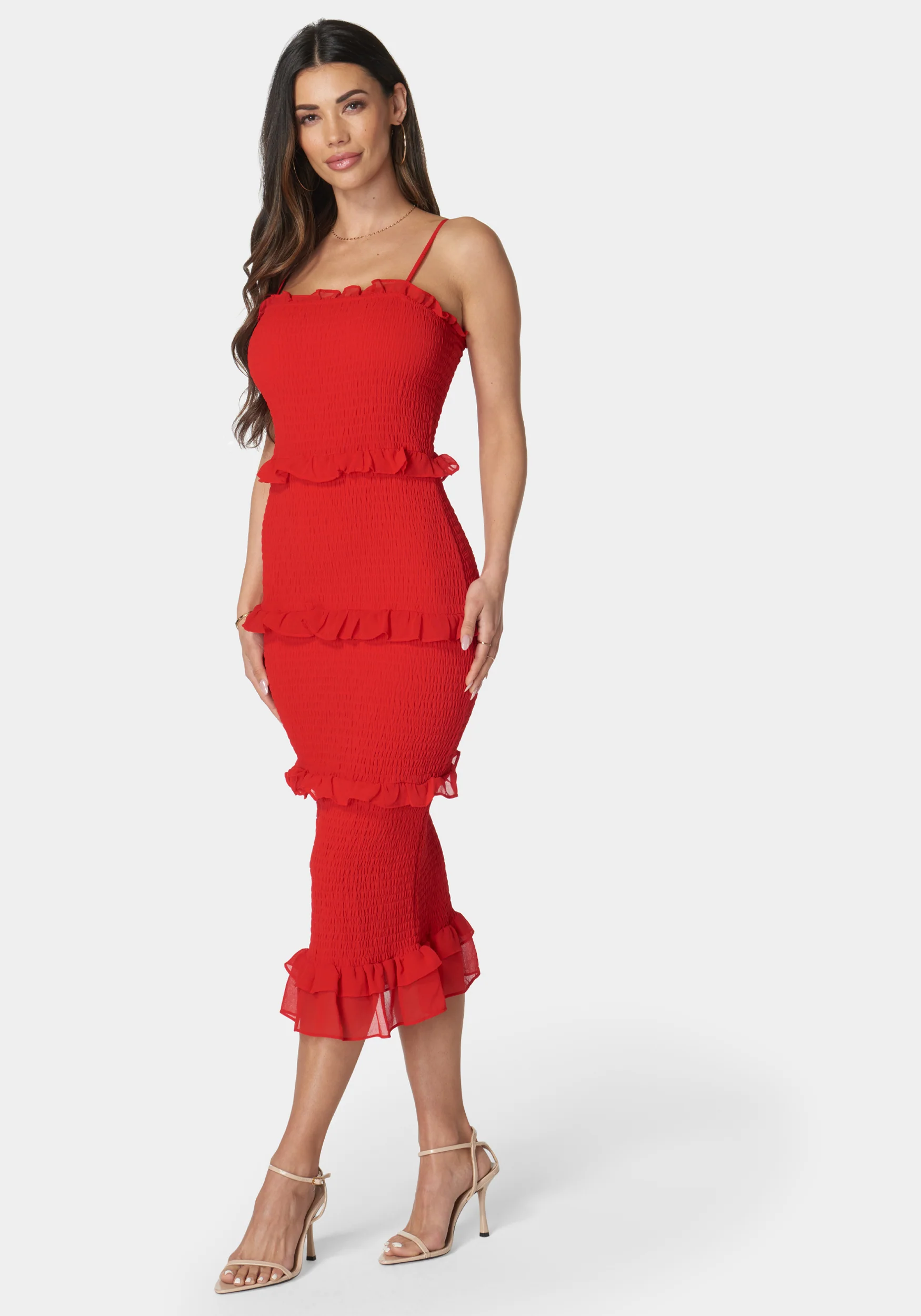 Georgette Smocked Midi Dress - Image 2