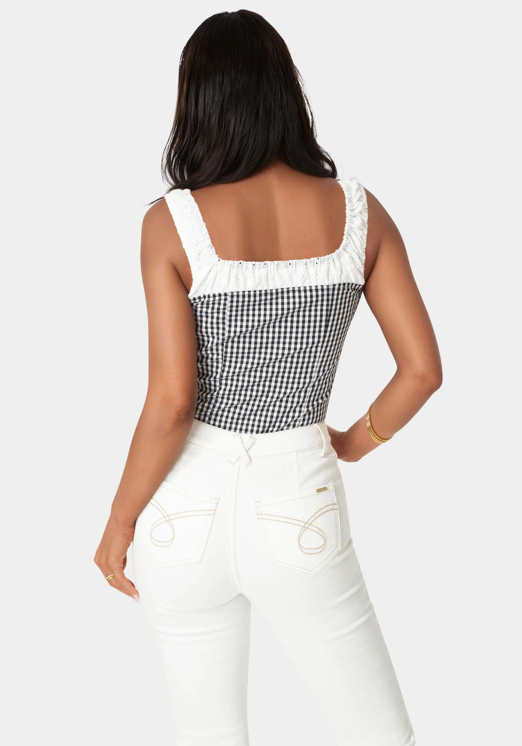 Gingham Front Tie Top - Image 2