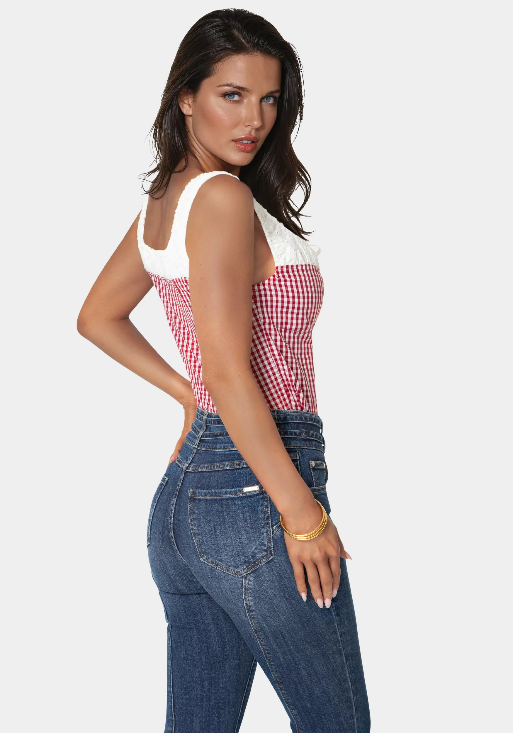 Gingham Front Tie Top - Image 2