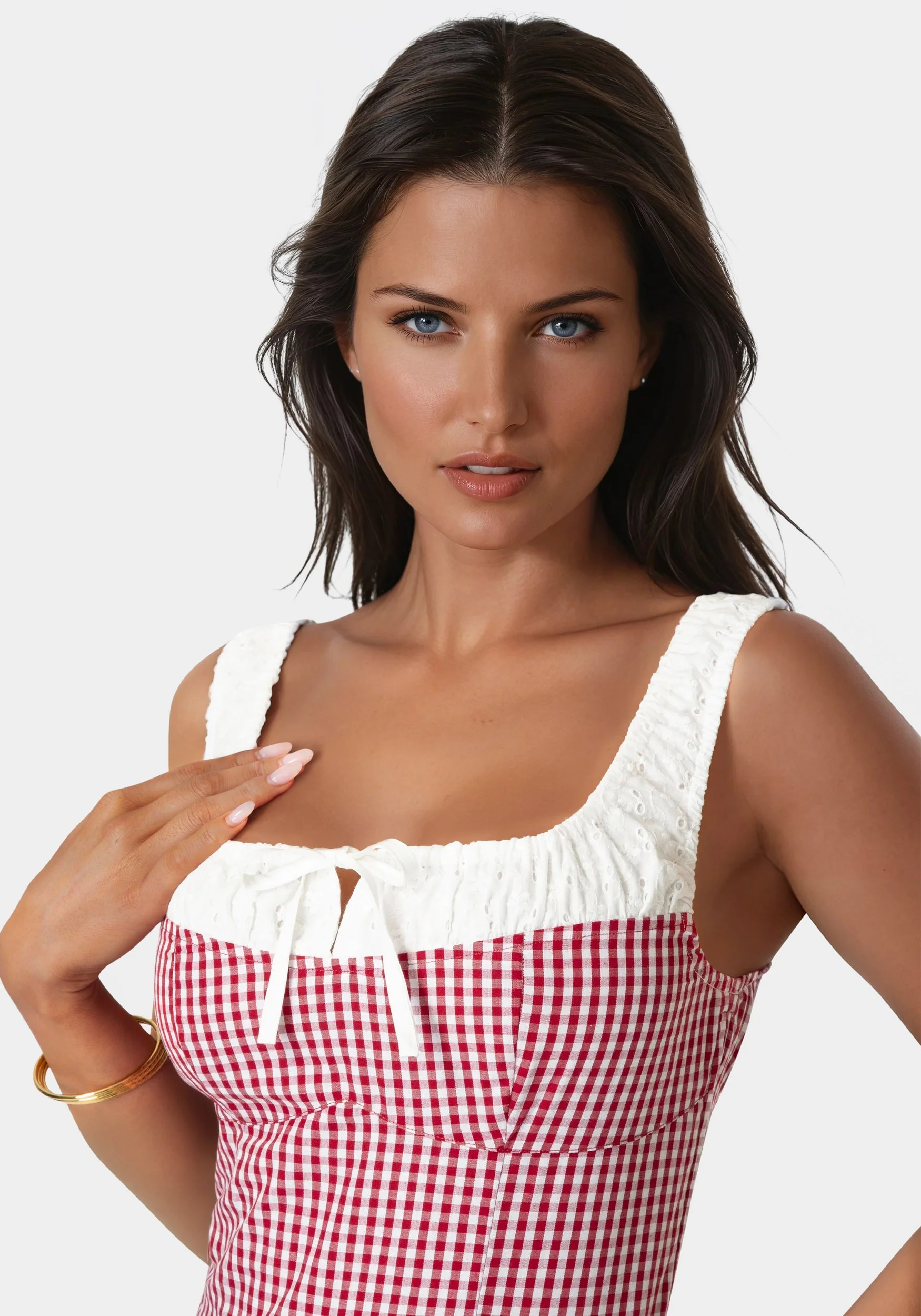 Gingham Front Tie Top - Image 4
