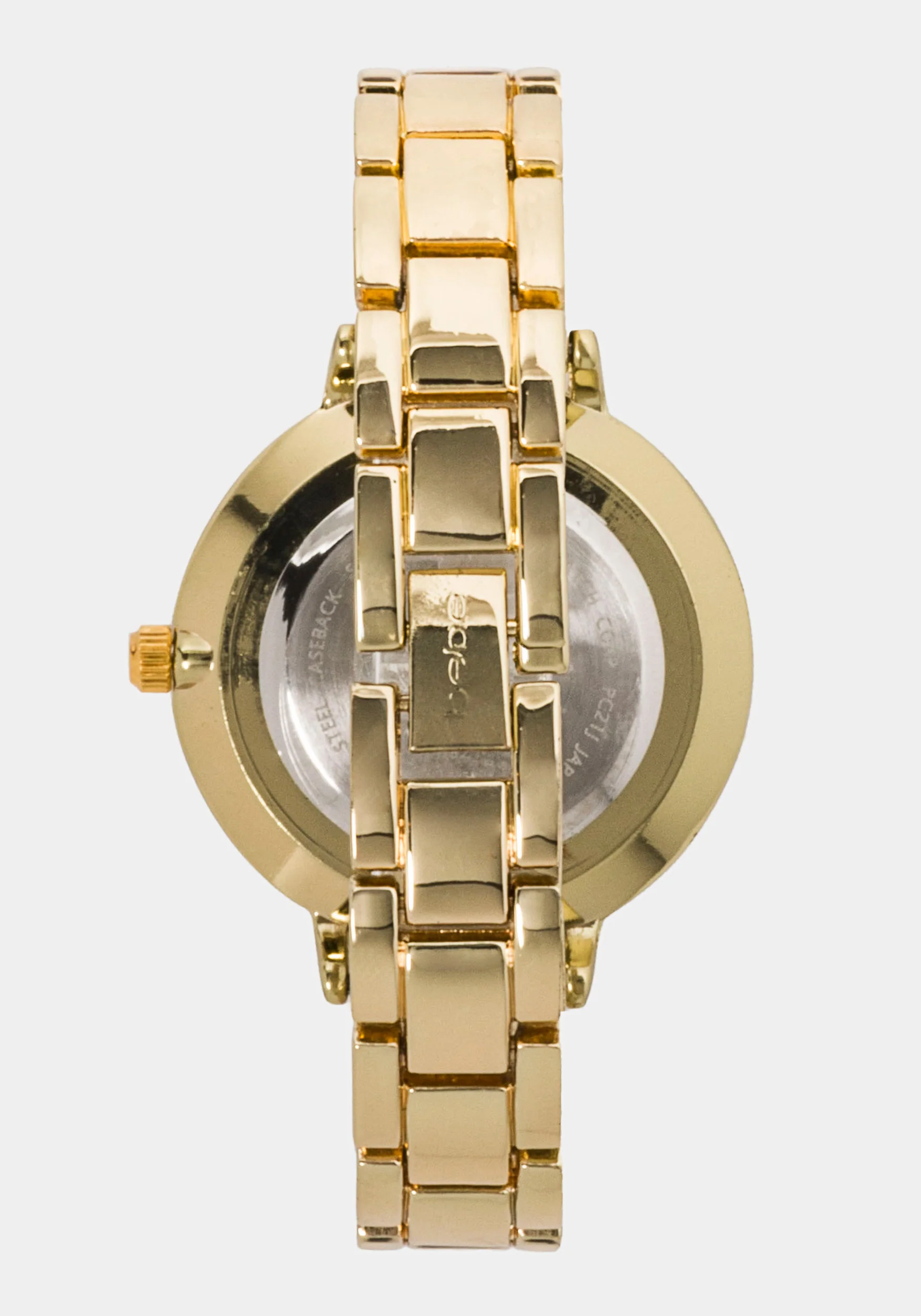 Gold Crystal Bezel Roman Numeral Watch - Image 3