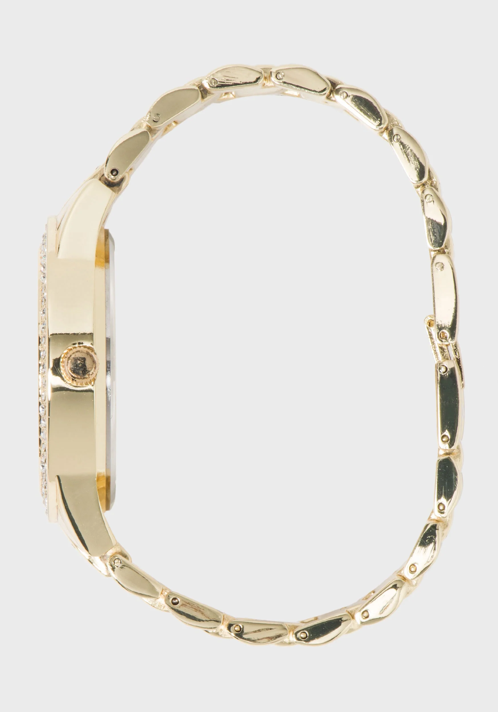 Gold Crystal Bezel Watch - Image 2