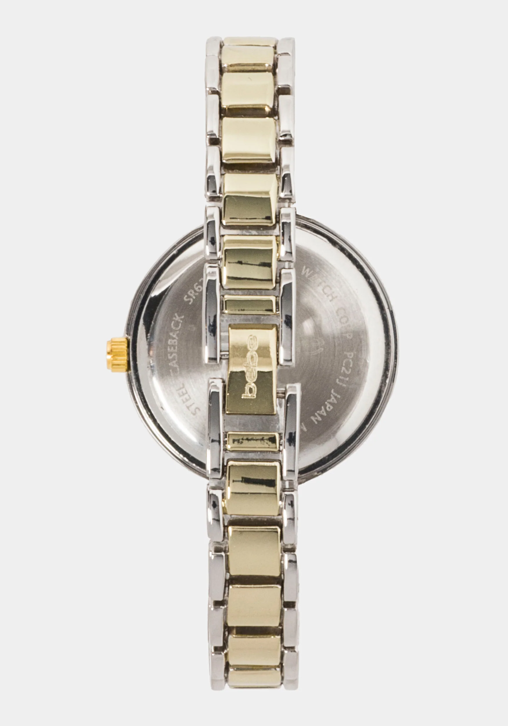 Gold Two Tone Pave Roman Numeral Watch - Image 3