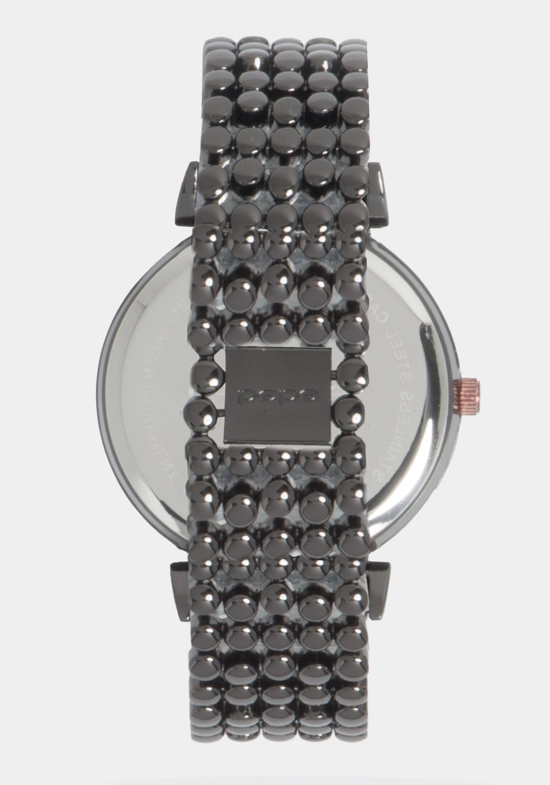 Gun Metal Dial Crystal Bezel Watch - Image 3