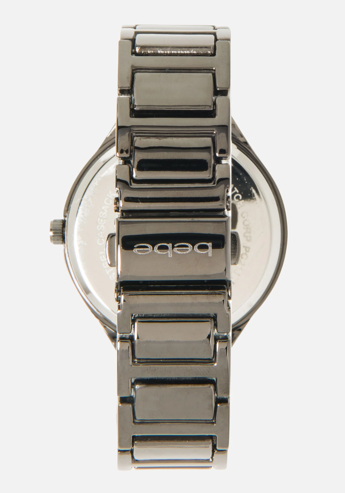 Gun Metal Plated Case & Bracelet Watch - Image 2
