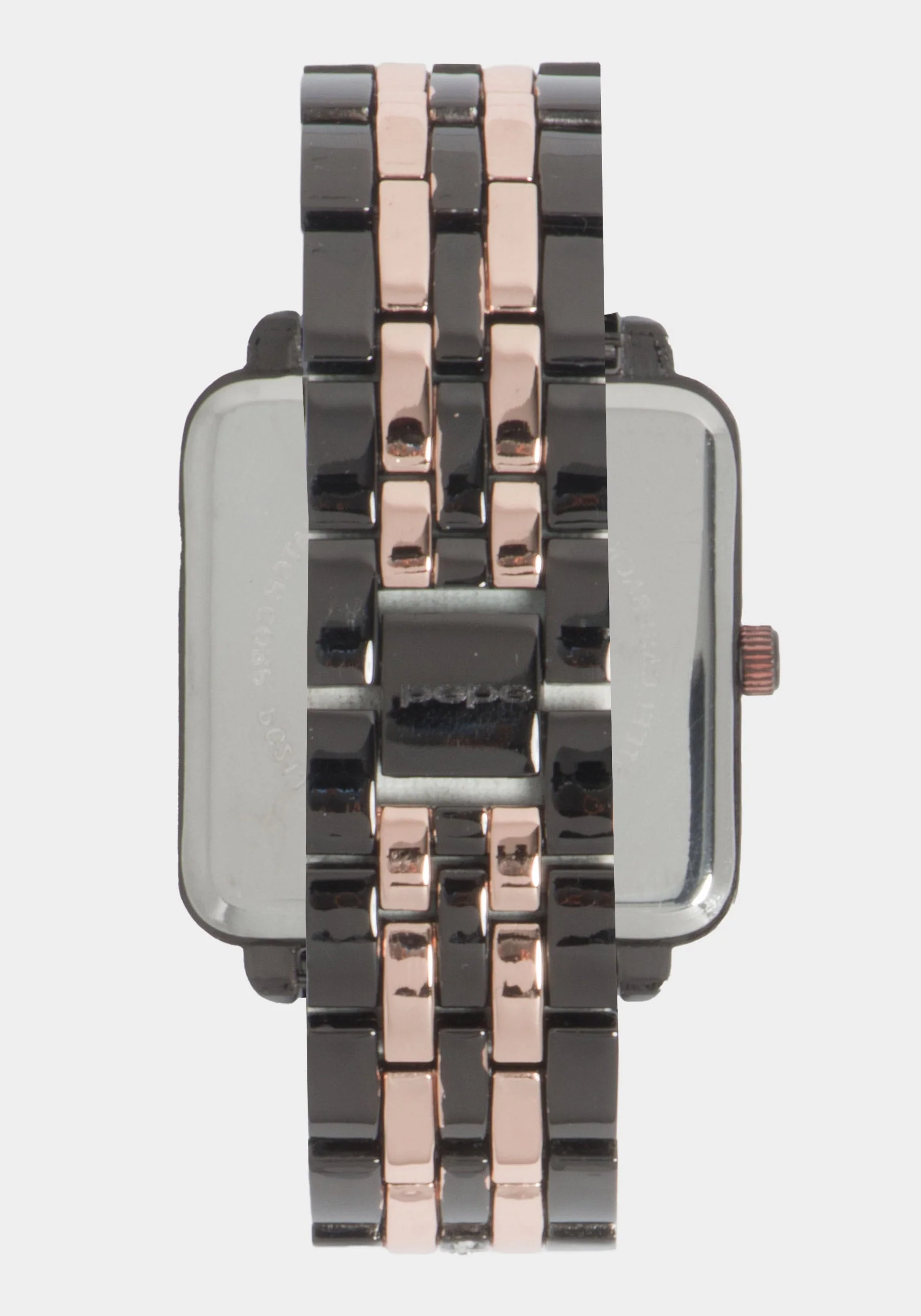 Gun Metal Smooth Dial Crystal Bezel Watch - Image 3