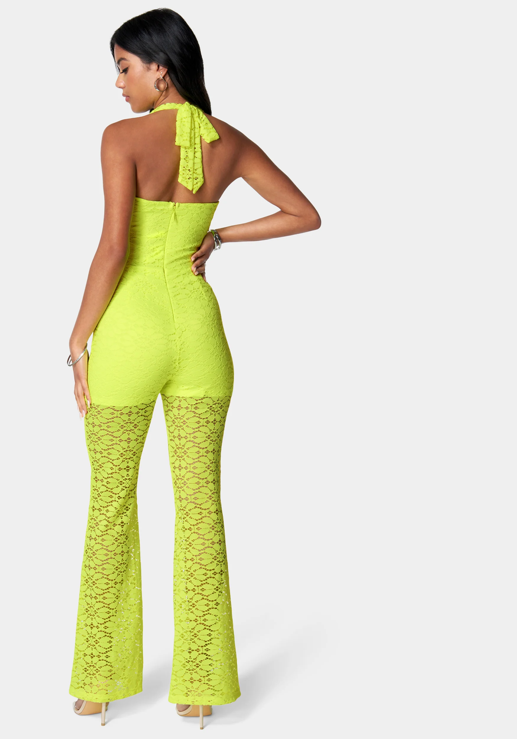 Halter Lace Jumpsuit - Image 3