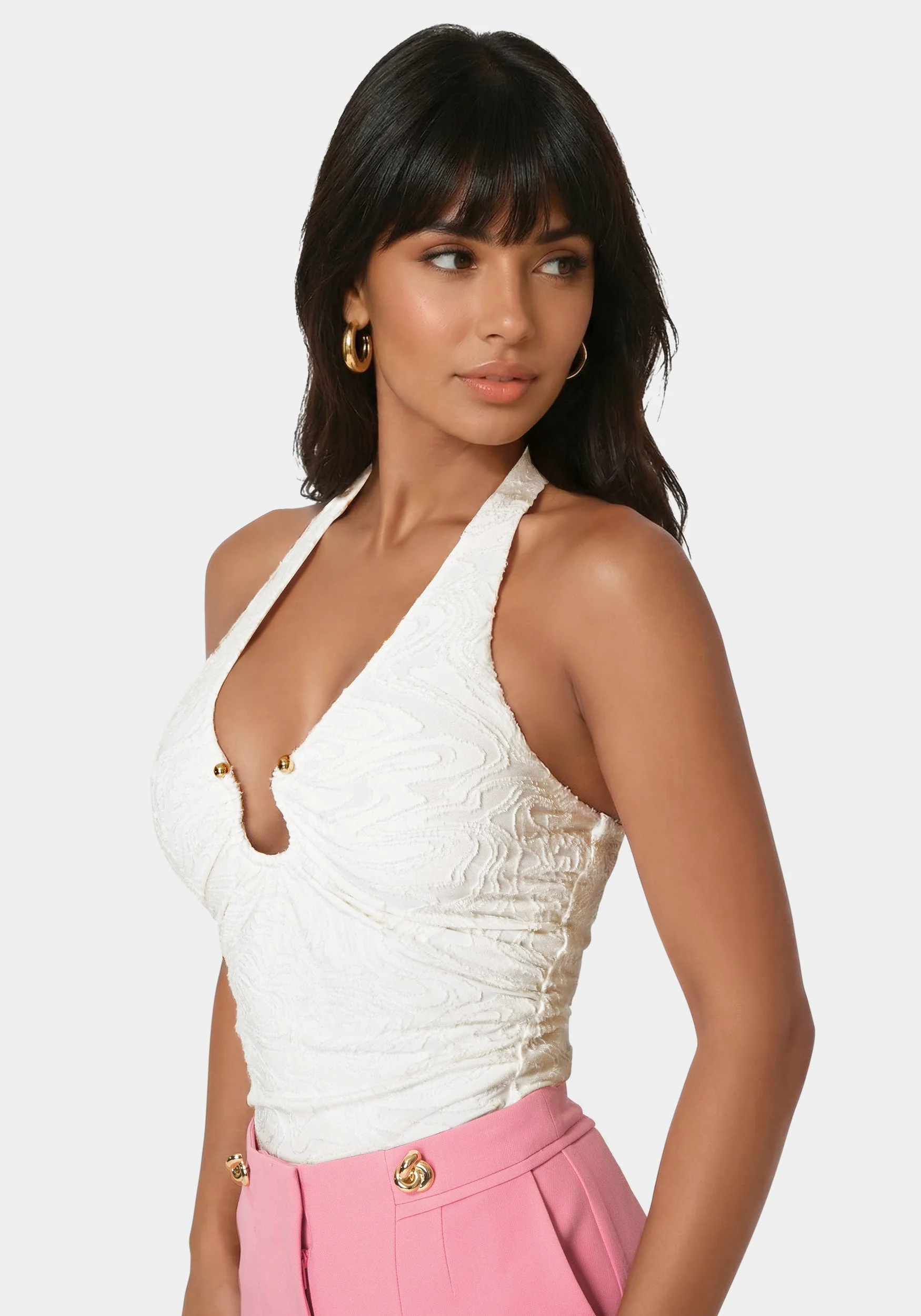 Halter Neck Knit Bodysuit - Image 2