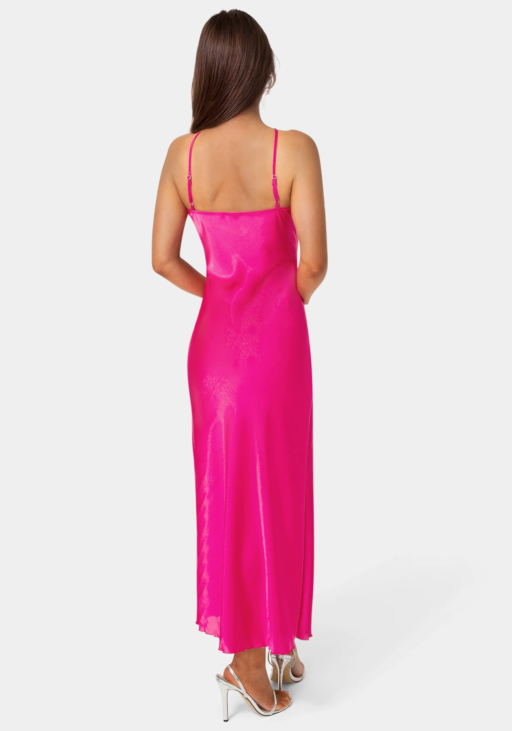 Halter Neck Satin Gown - Image 3