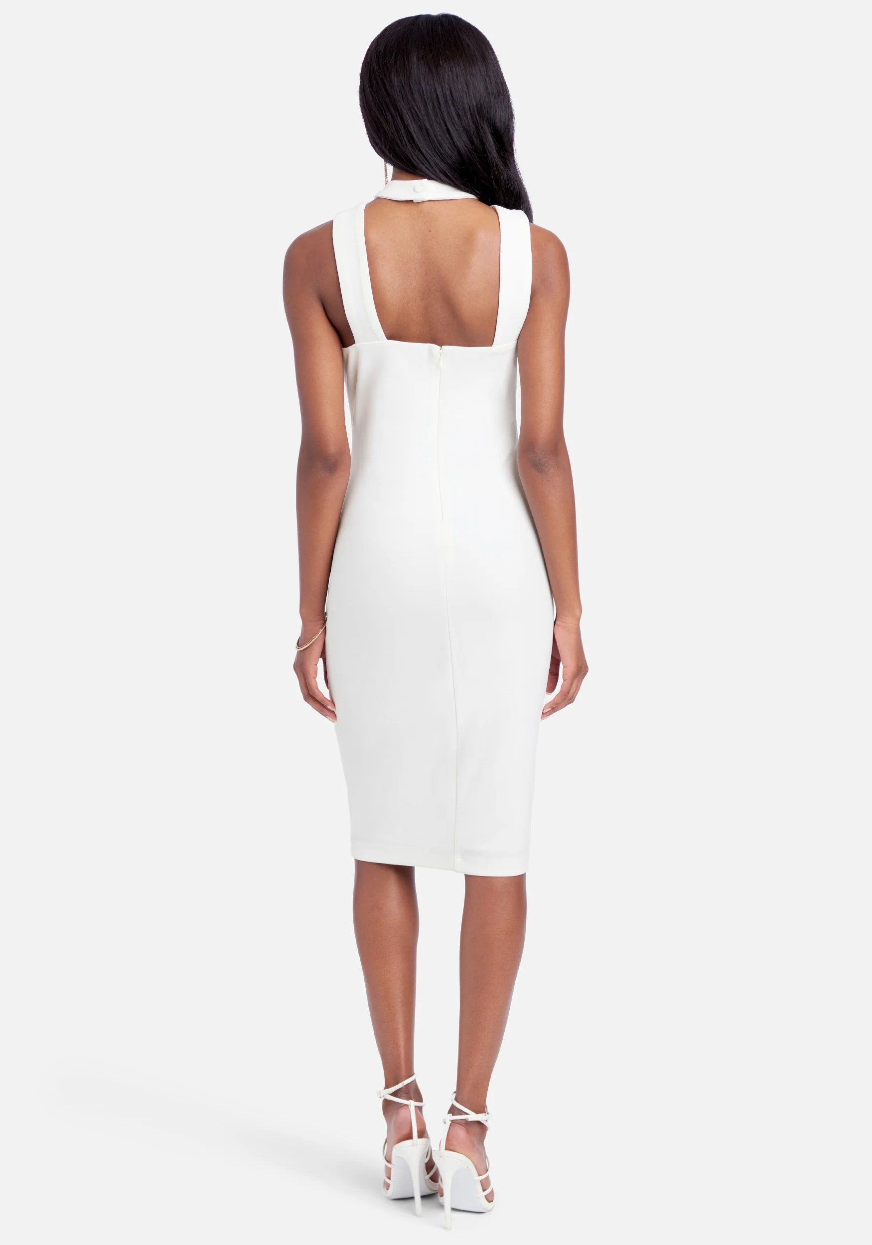 Halterneck Bodycon Midi Dress - Image 3